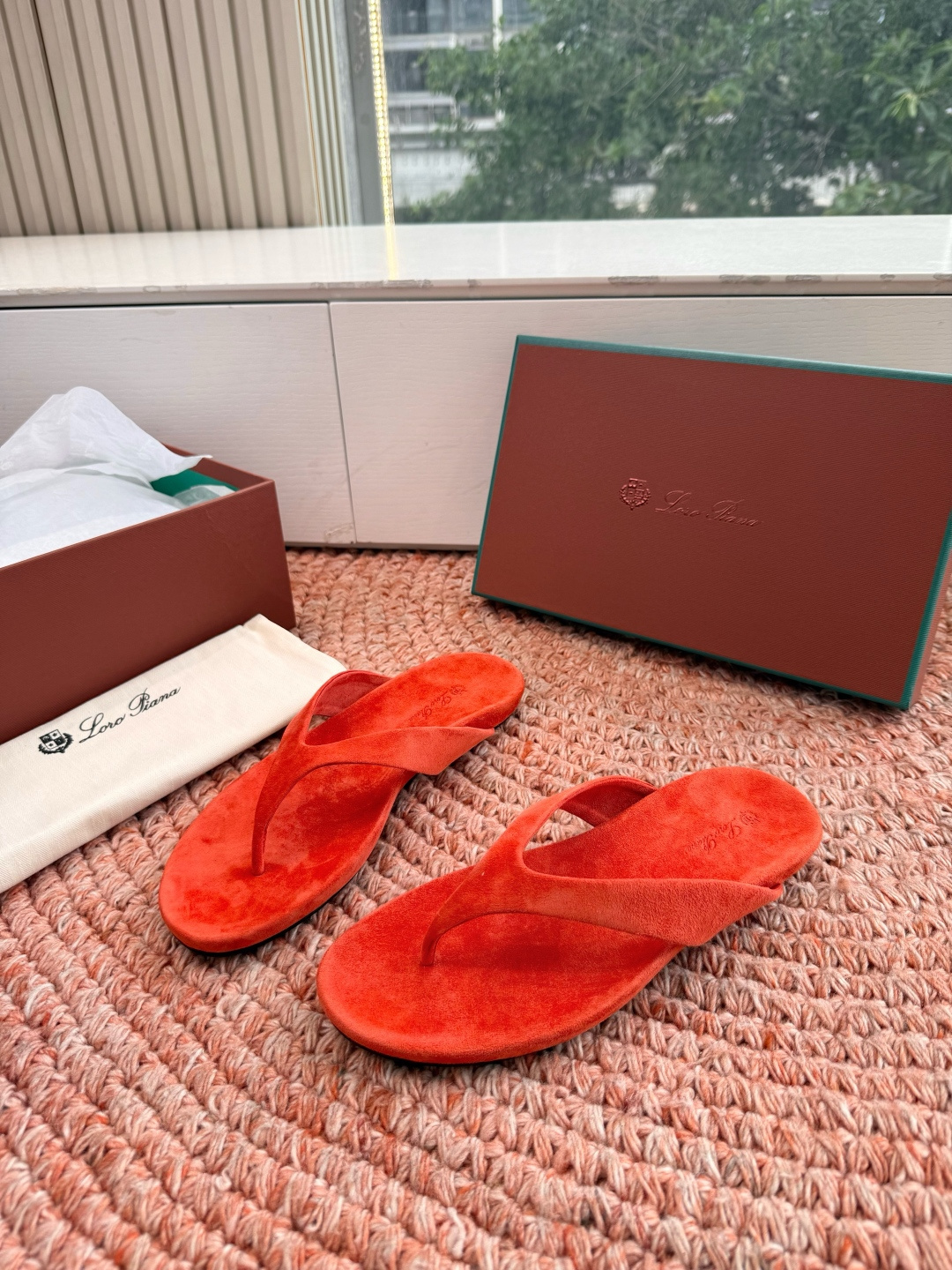 로로피아나(LORO PIANA) 잉글리시 플립플랍 쪼리 신발