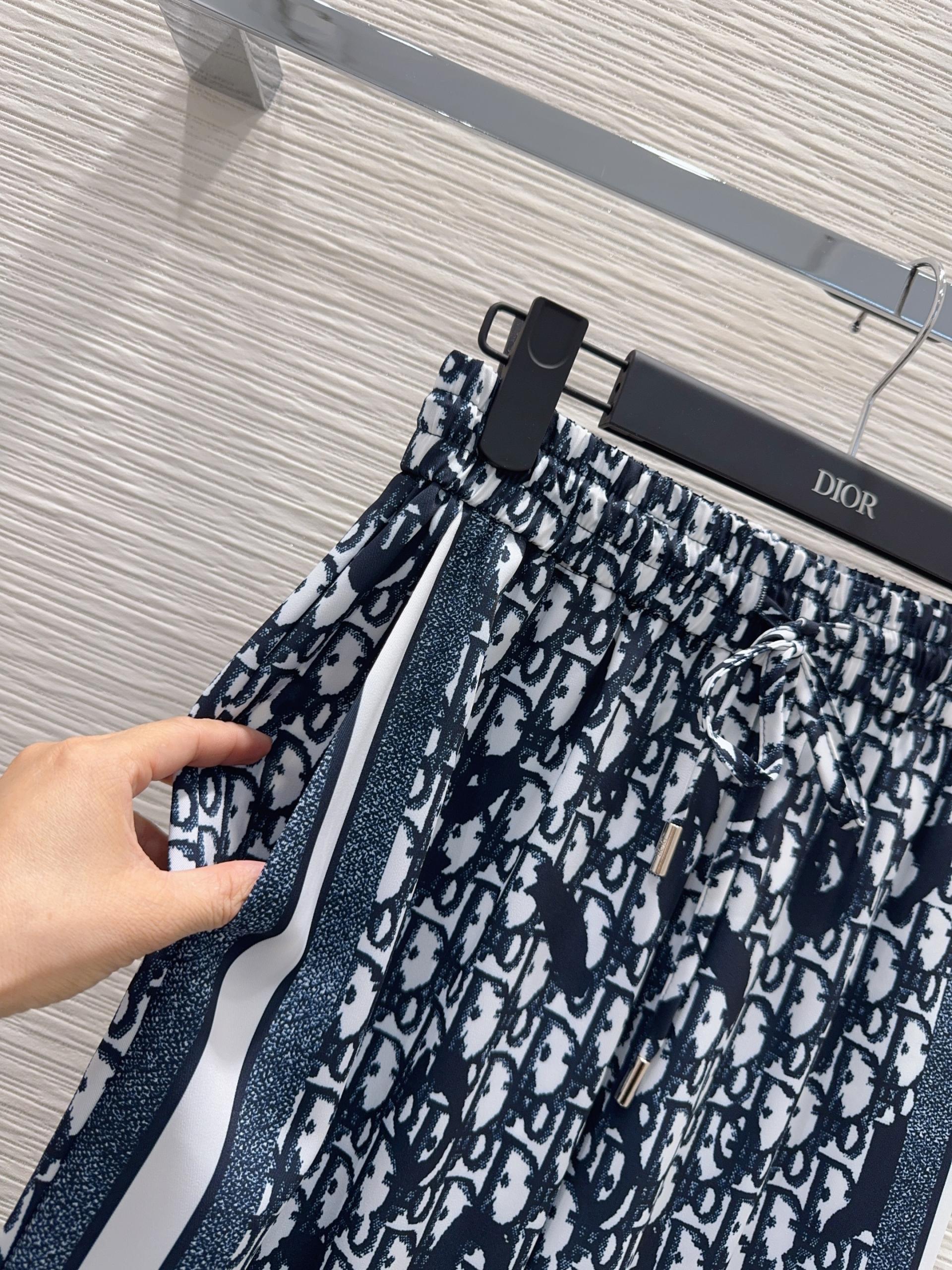 Dior 디올 하이엔드 텍스처 와이드 슬랙스 팬츠 바지 의류