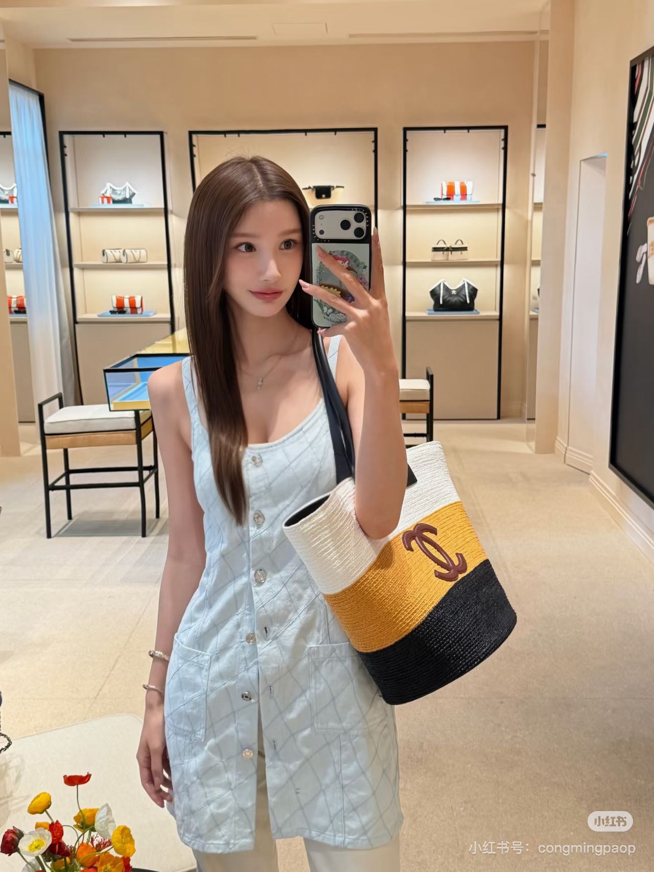 [Chanel] 샤넬 26SS 다이아 퀼팅 데님 뷔스티에 원피스 의류