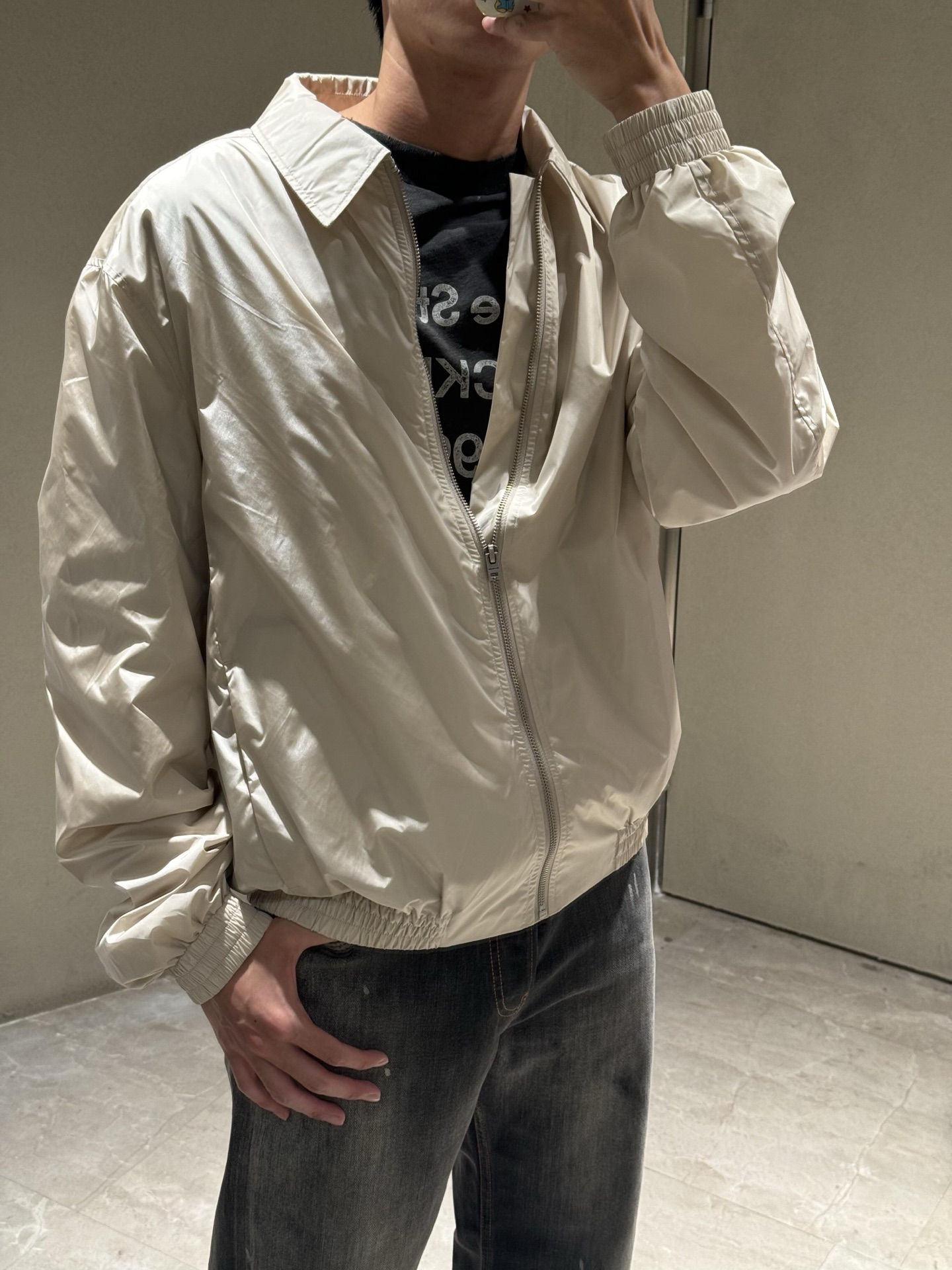 아크네(Acne studios) 로고 테크 집업 재킷 상의 의류