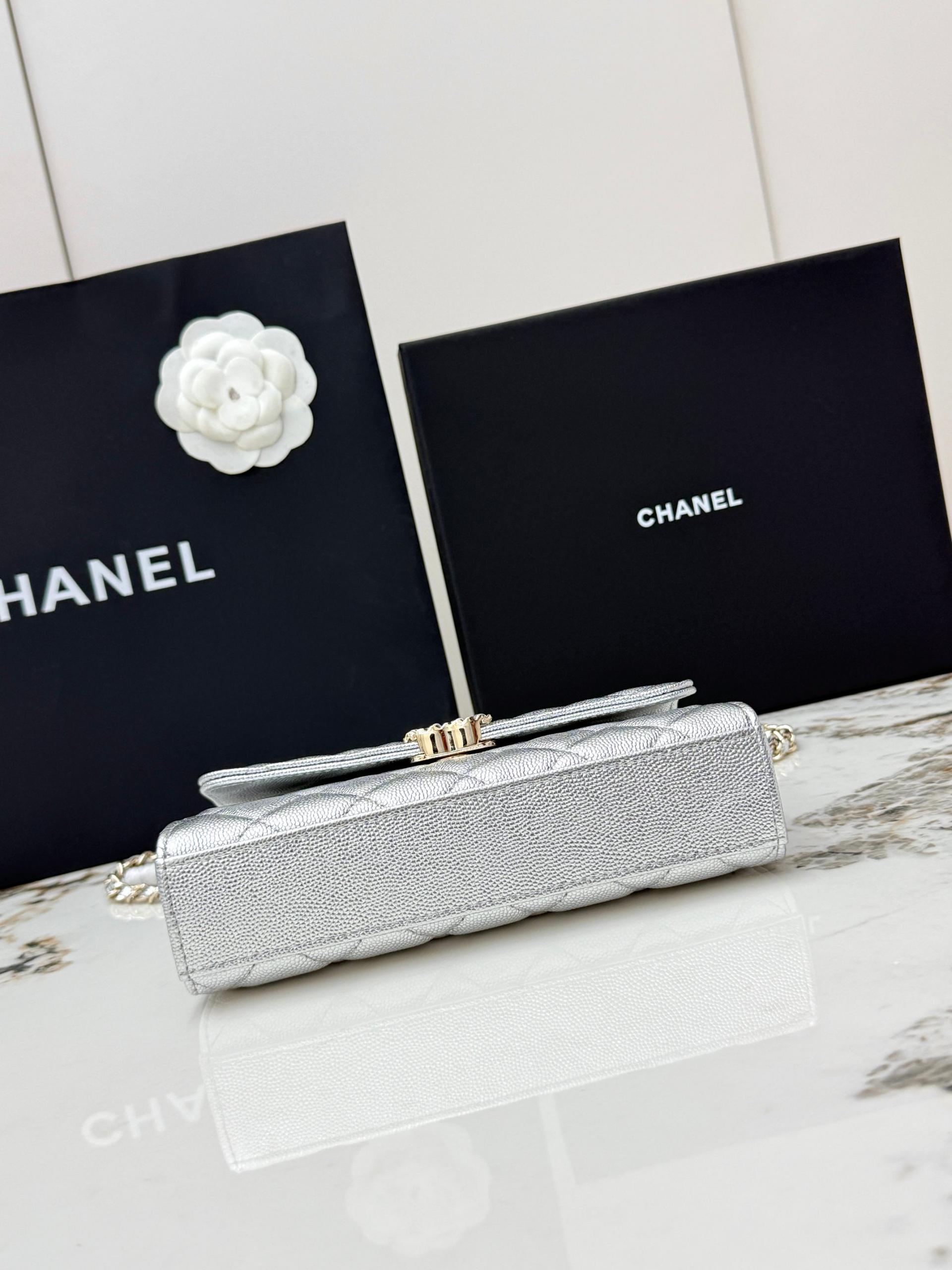 Chanel 25S 샤넬 캐비어 카우레더 Kelly 핸들백 가방