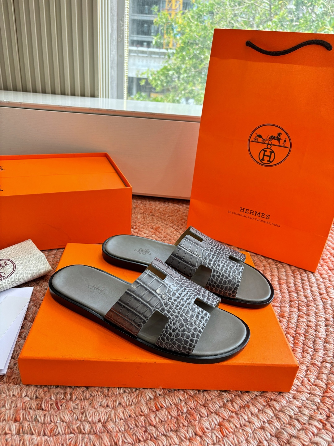 에르메스(HERMES) H 스트랩 슬리퍼 샌들 신발