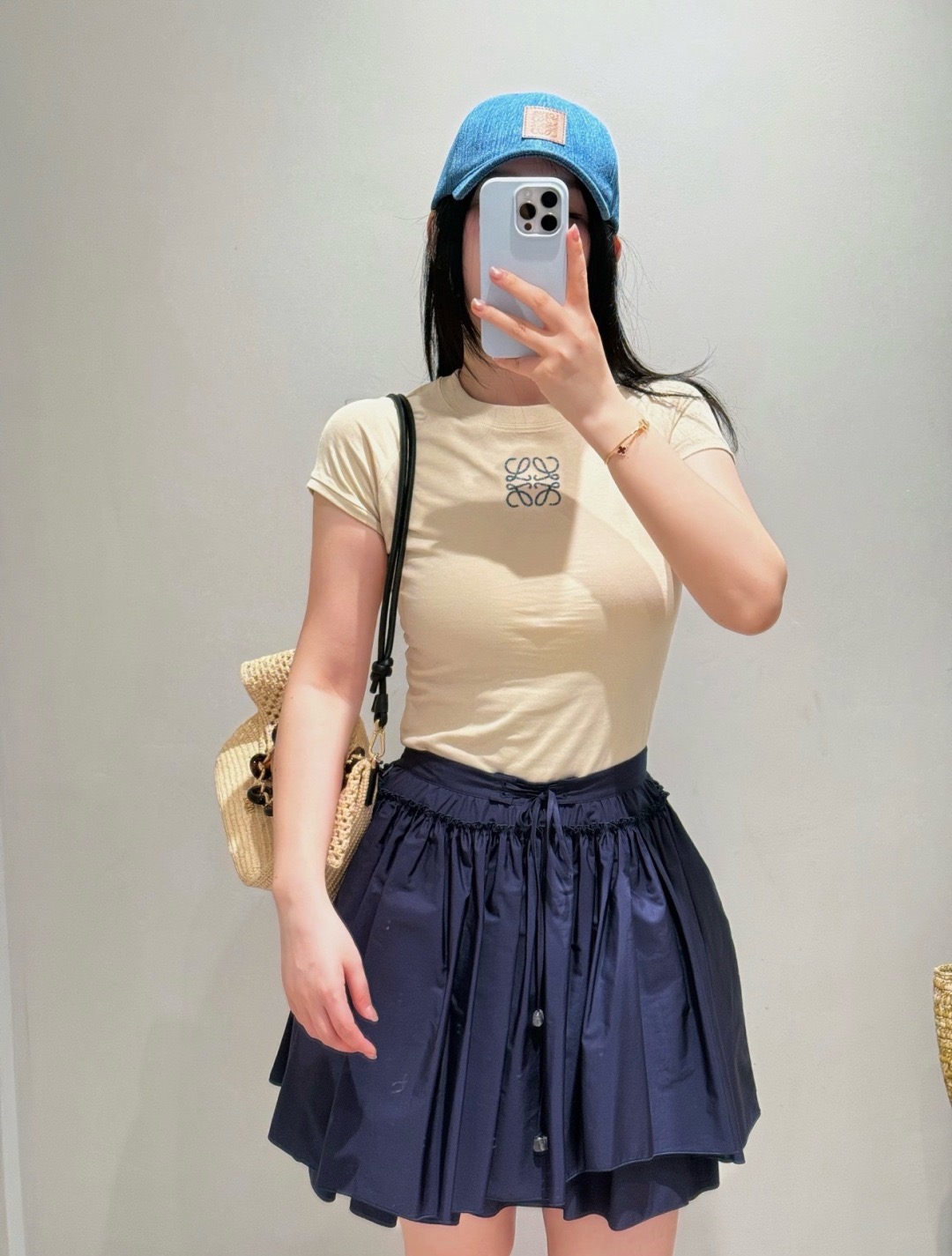 로에베(LOEWE) 스트링 주름 A라인 스커트 의류