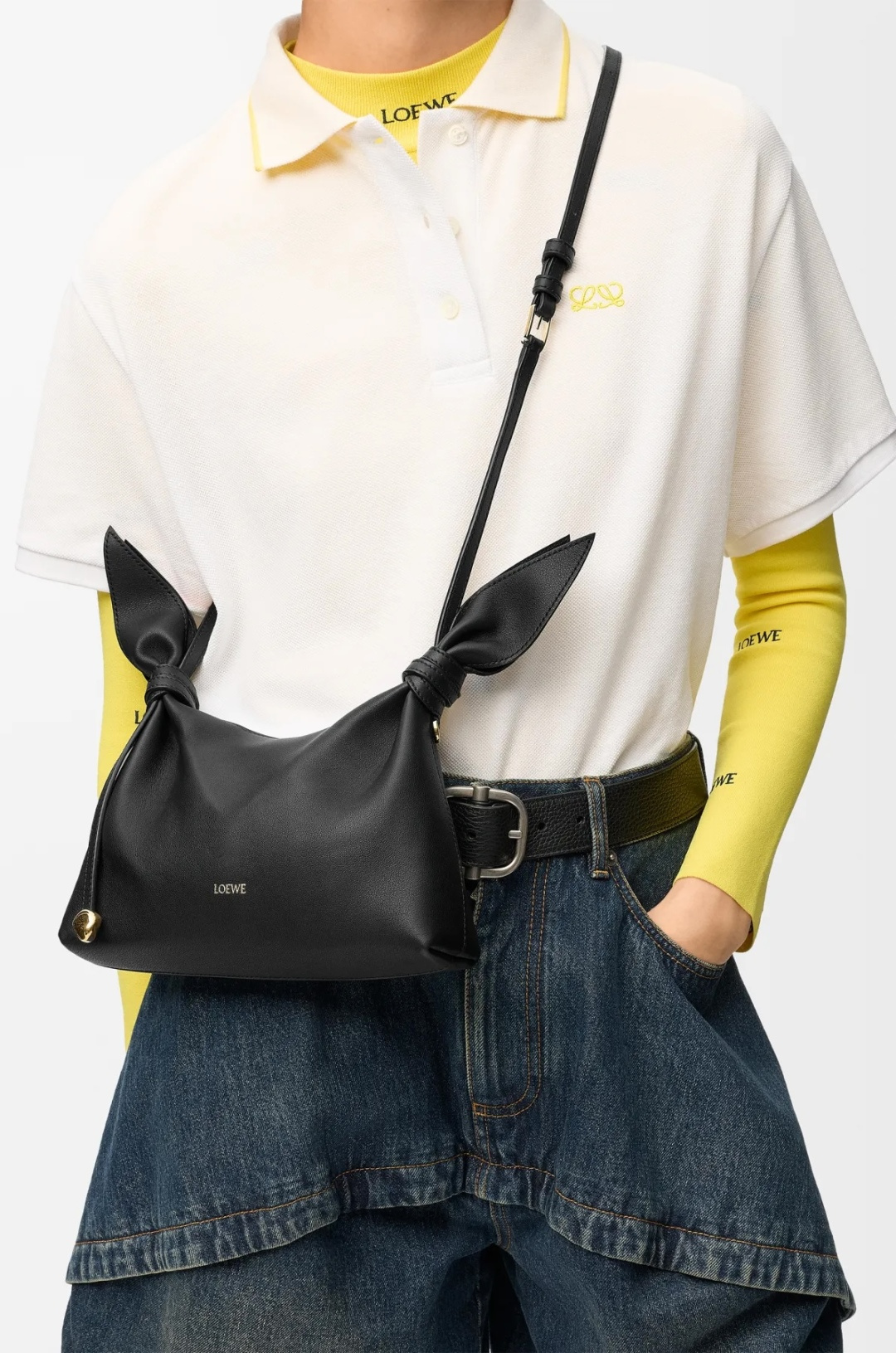 [LOEWE] 로에베 미니 스무스 카프스킨 스카프 백 가방 / BA604