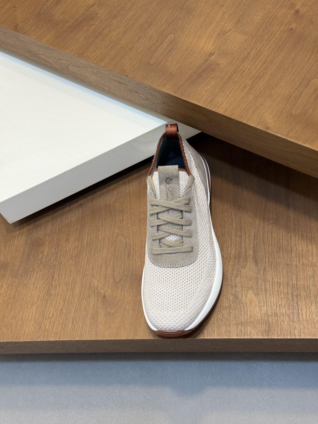 [Loro Piana] LP 로로 피아나 썸머 안톤 워크 레더 앤 패브릭 보트 슈즈 스니커즈 신발