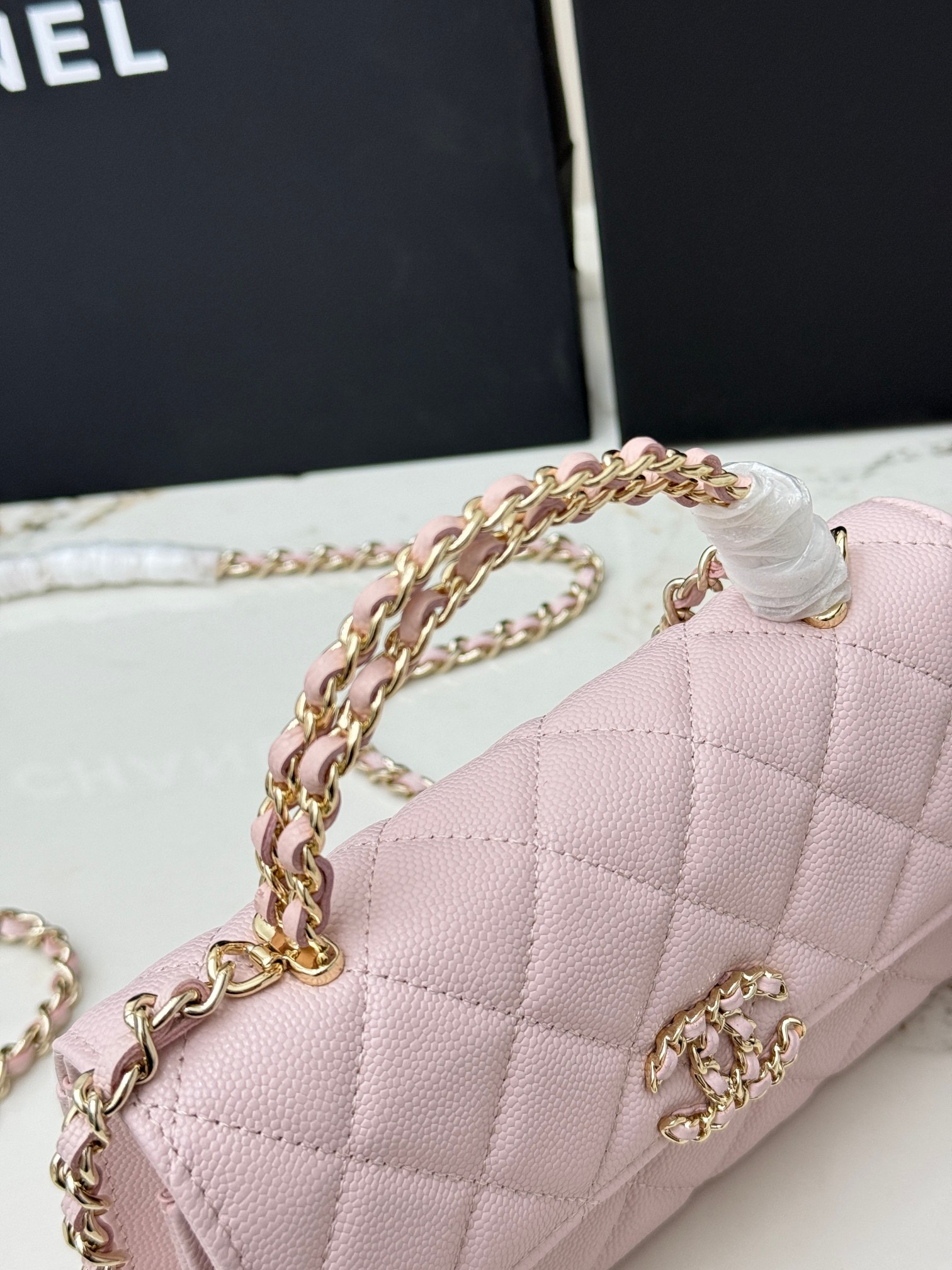Chanel 25S 샤넬 캐비어 카우레더 Kelly 핸들백 가방