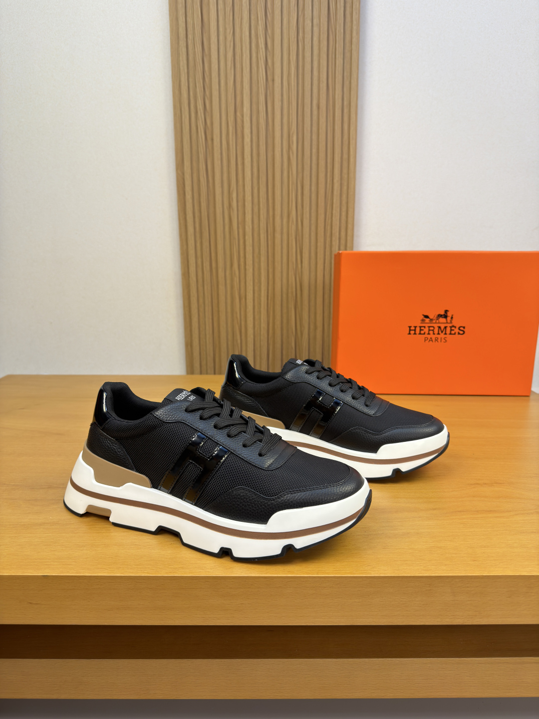 Hermes 에르메스 H 로고 캐주얼 운동화 스니커즈 신발