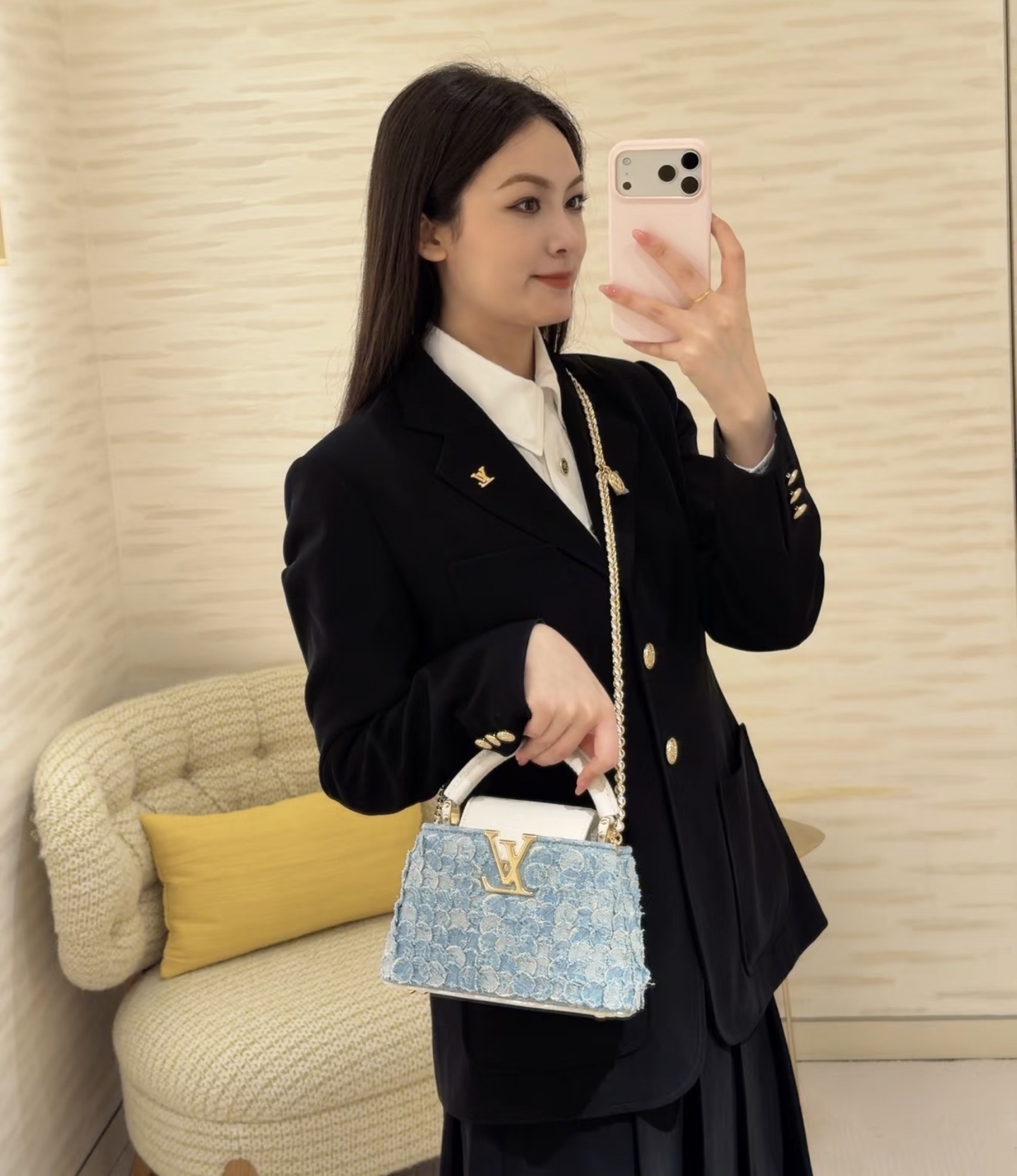 LV 루이비통 카퓌신(Capucines) 미니 백 - 데님 랑데부 컬렉션 가방