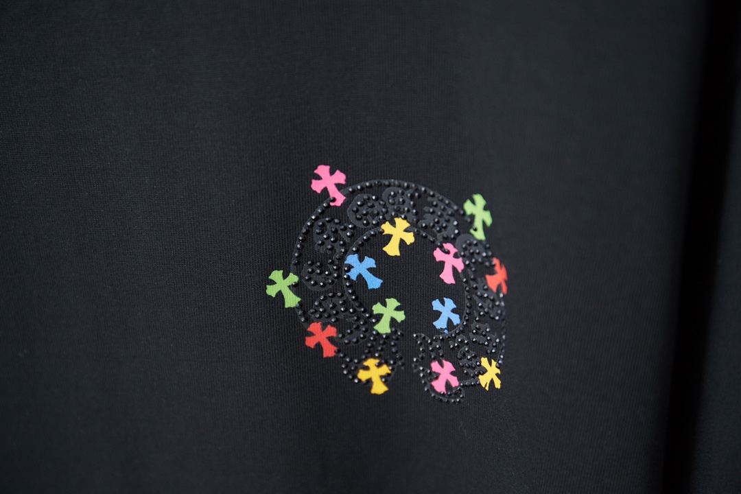 크롬하츠(Chrome Hearts) 실리콘 크로스 반팔 티셔츠 상의 의류