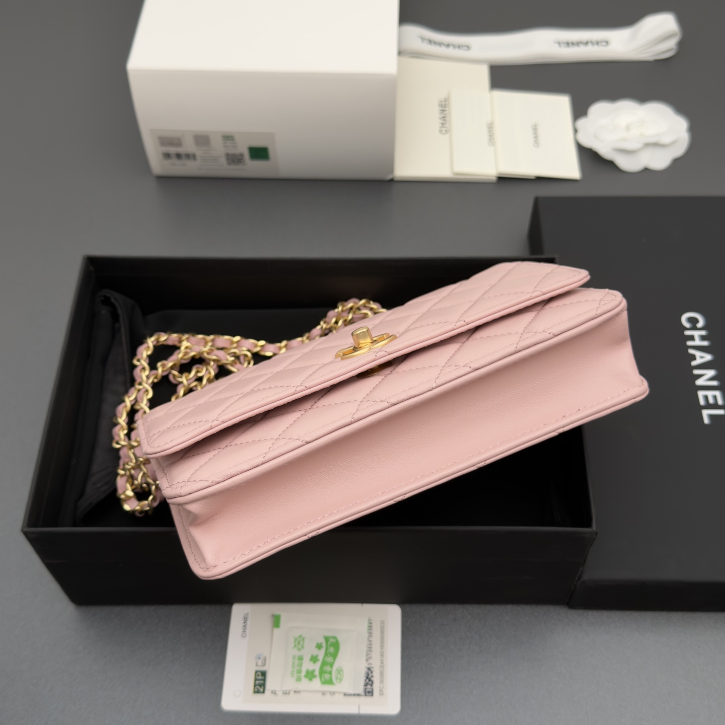 [Chanel] 샤넬 이탈리안 램스킨 클래식 체인 파우치/클러치 가방