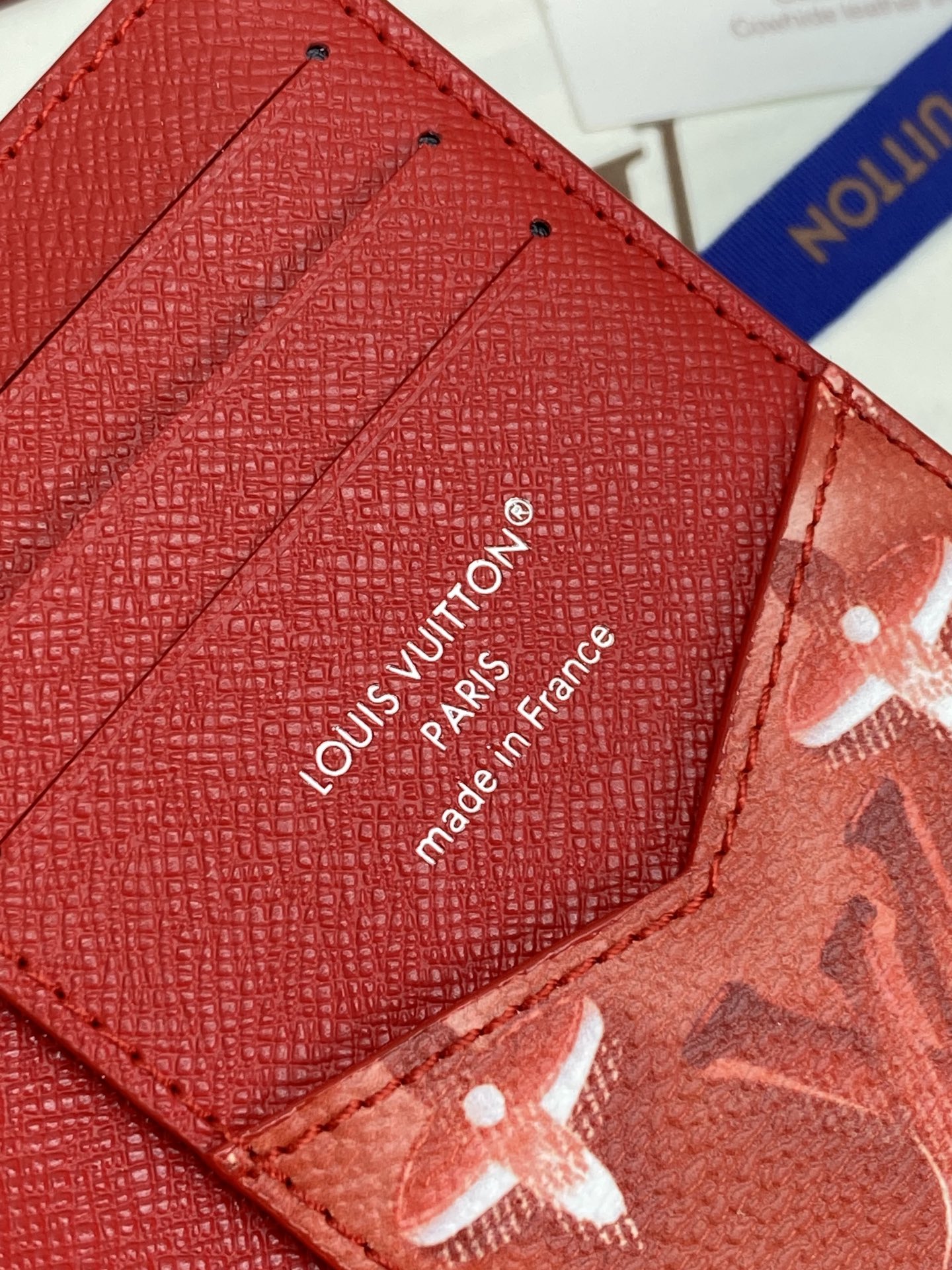 [Louis Vuitton] LV 루이비통 모노그램 포켓 오거나이저 카드 지갑 (코튼 레드)