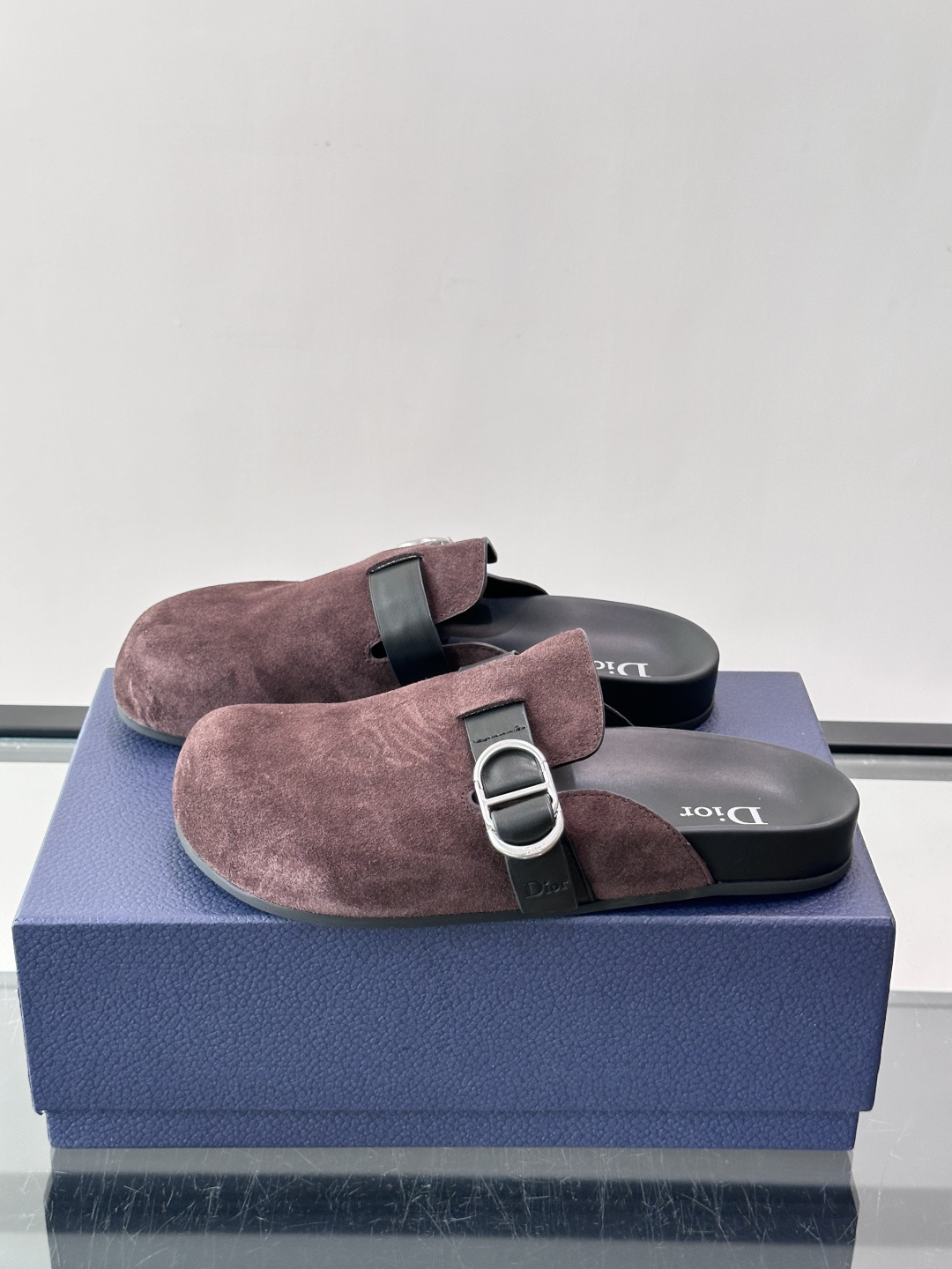 [Dior] 디올 아쿠아(Aqua) 스웨이드 뮬 / 슬라이드 슬리퍼 신발