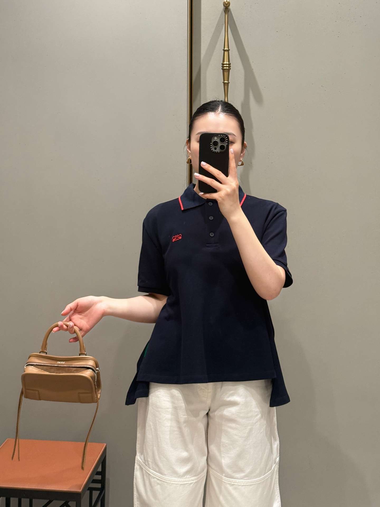 로에베(LOEWE) 언밸런스 폴로 티셔츠 상의 의류