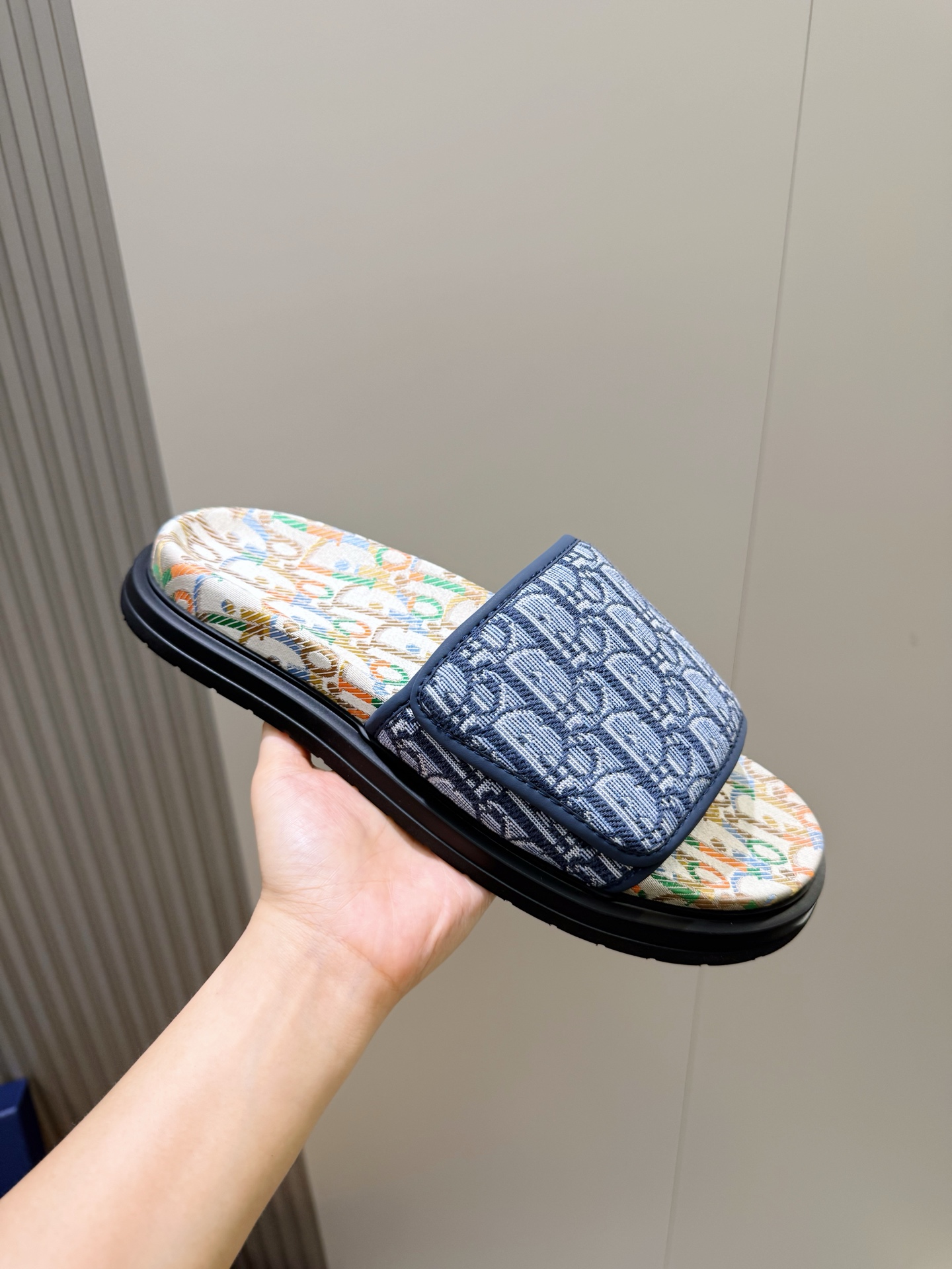 Dior 디올 Aqua 남성 슬라이드 샌들 슬리퍼 신발