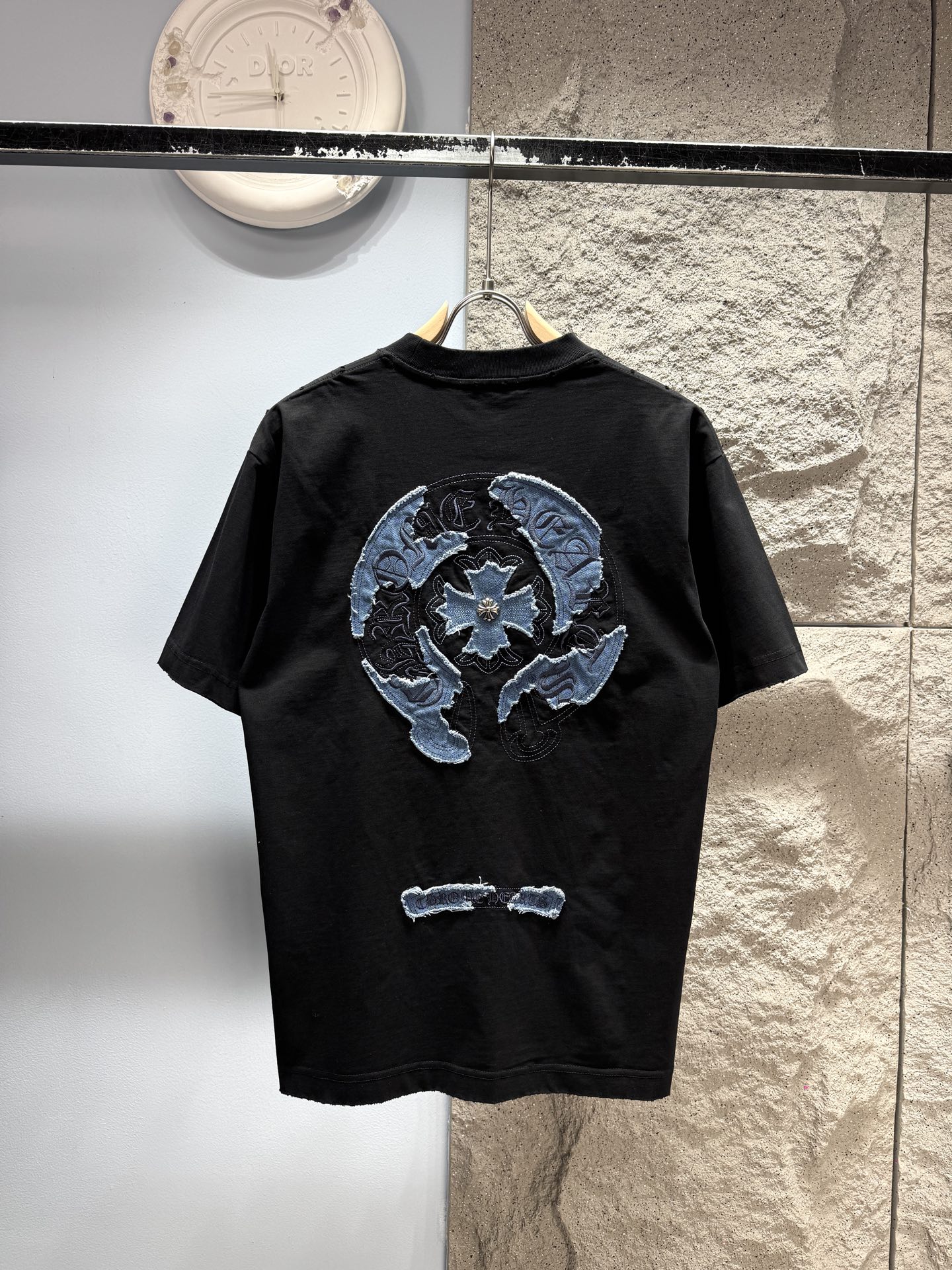 크롬하츠(CHROME HEARTS) 아플리케 자수 반팔 티셔츠 상의 의류