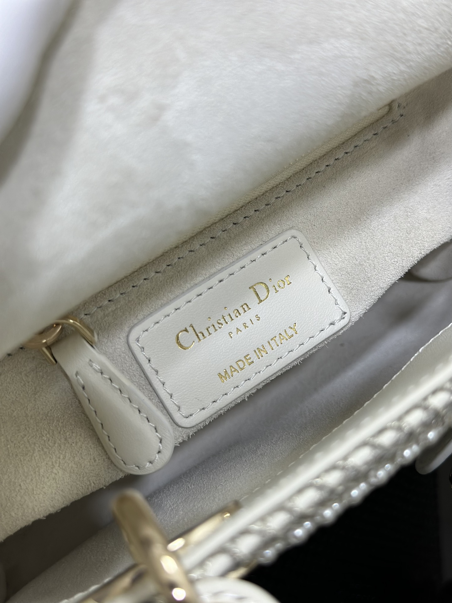 [Lady Dior] 디올 레이디 디올 미니 3구 자수 진주 백 (밀크 화이트) 가방