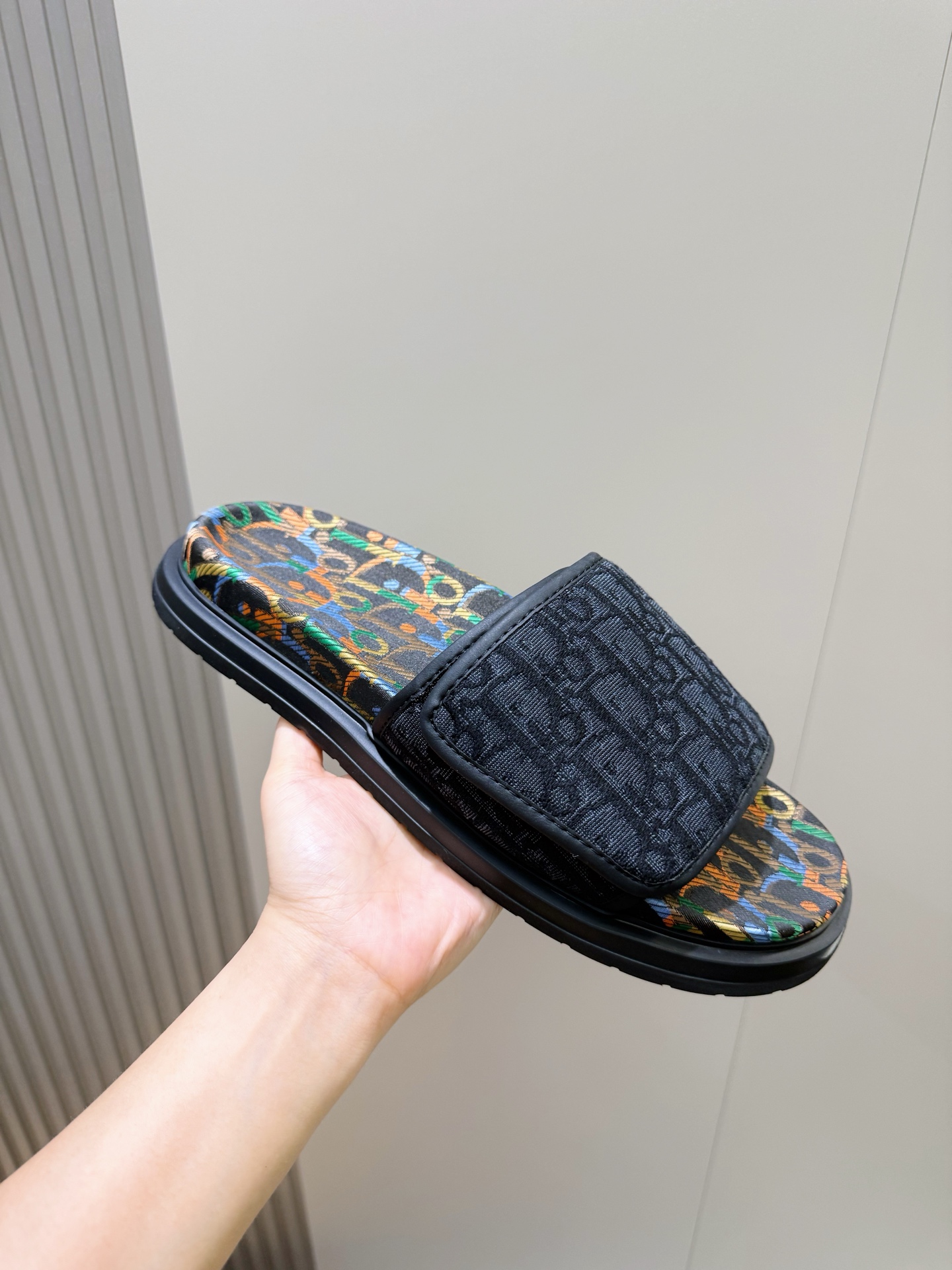 Dior 디올 Aqua 남성 슬라이드 샌들 슬리퍼 신발