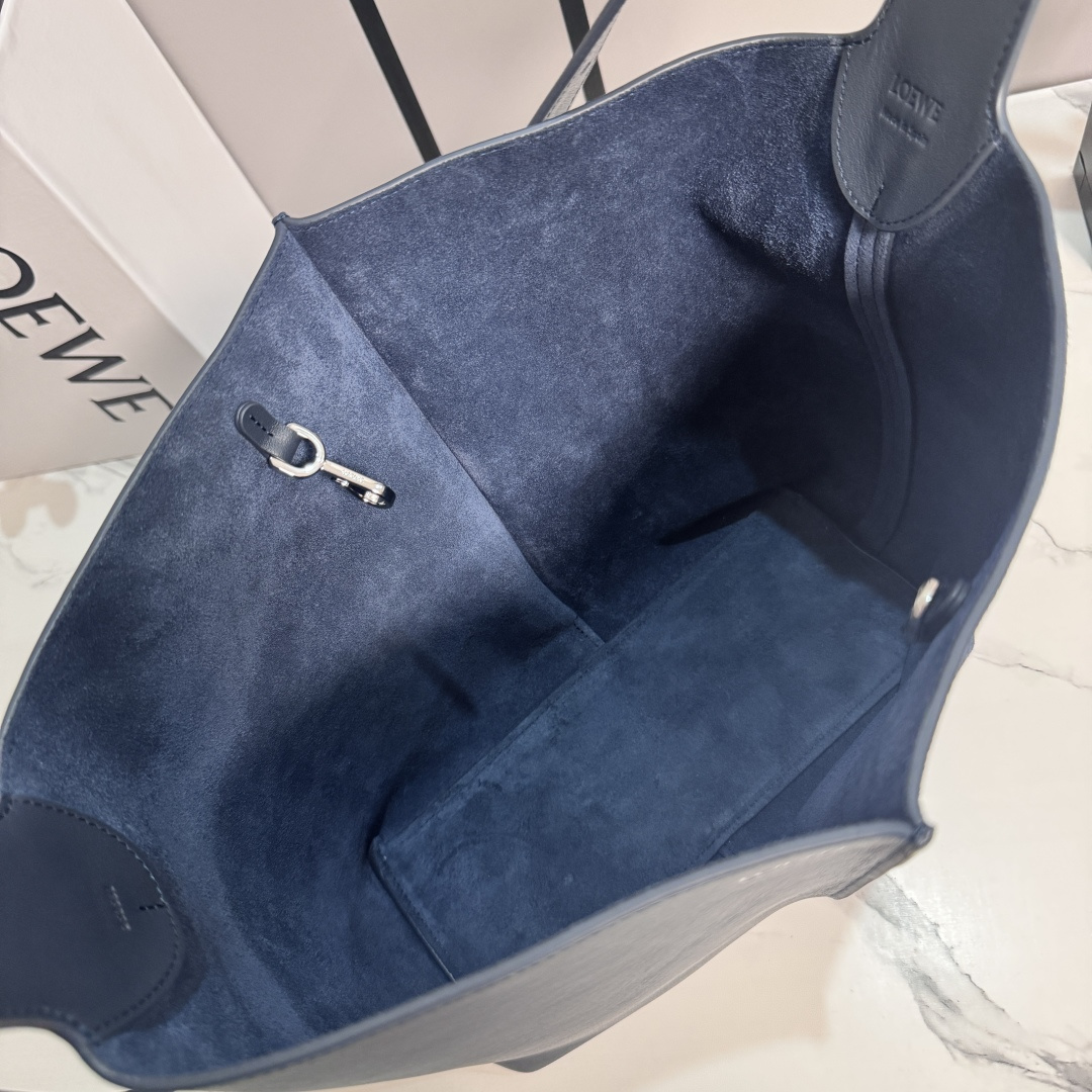 LOEWE 로에베 미디움 스웨이드 & 스무스 콤비네이션 Bilbao 빌바오 트라페즈 버킷 백(652604) 가방