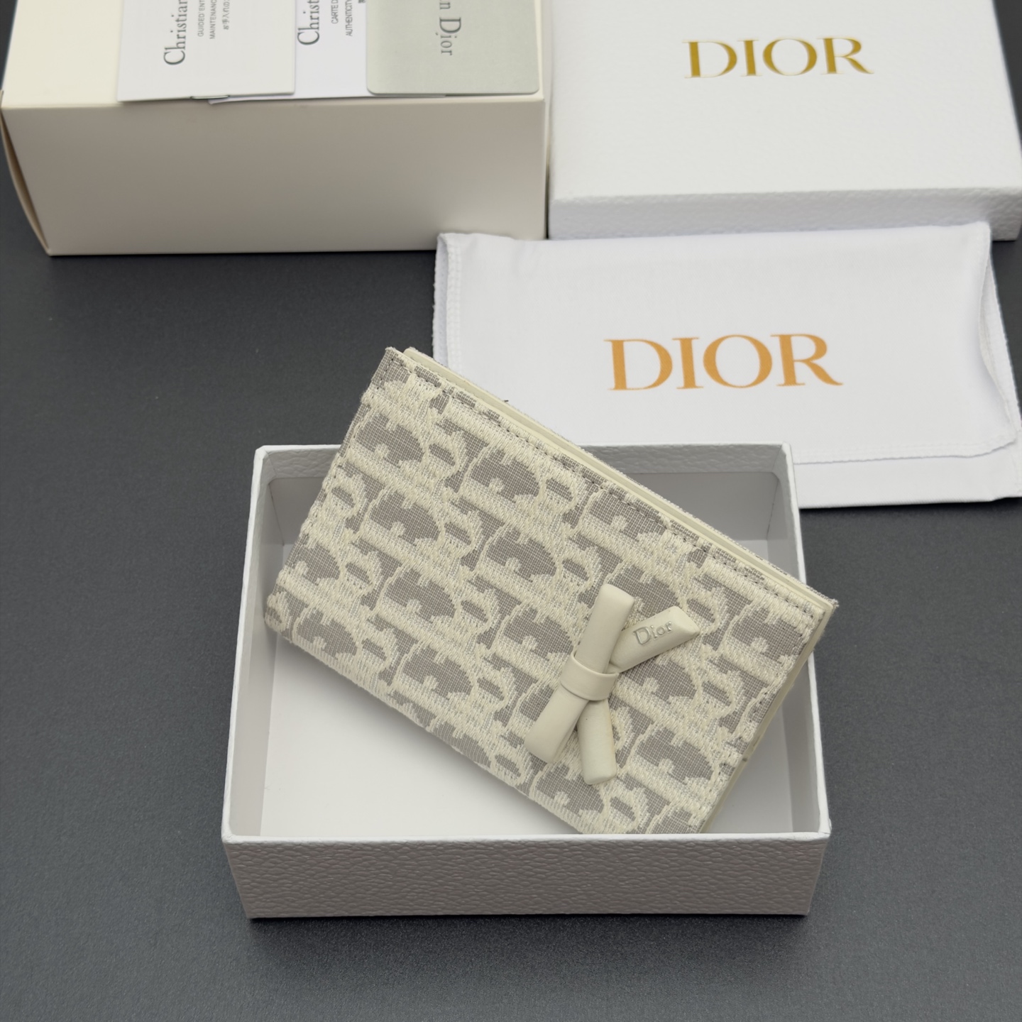 [Dior] 디올 Promenade 프롬나드 오블리크 자카드 패스포트 홀더 지갑