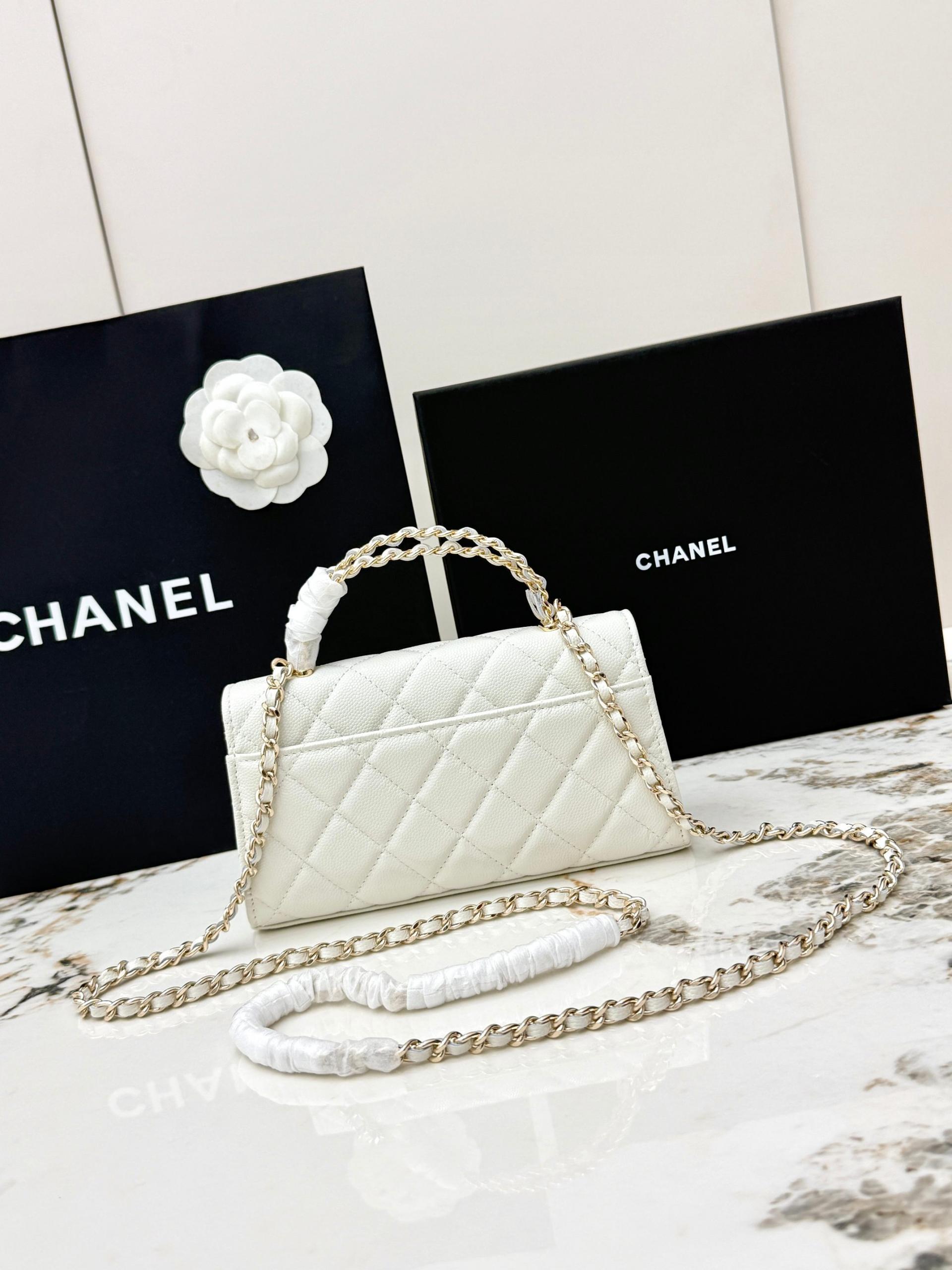 Chanel 25S 샤넬 캐비어 카우레더 Kelly 핸들백 가방