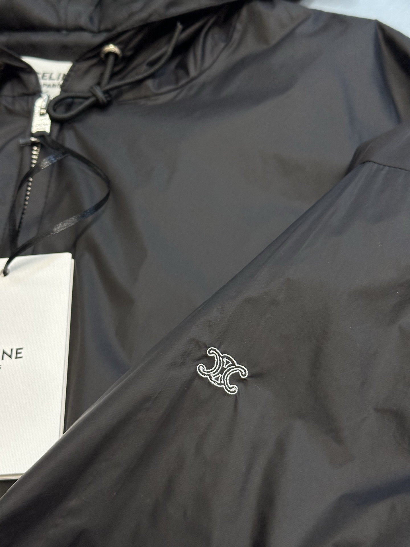 셀린느(CELINE) 로고 자수 후드 밴딩 재킷 상의 의류
