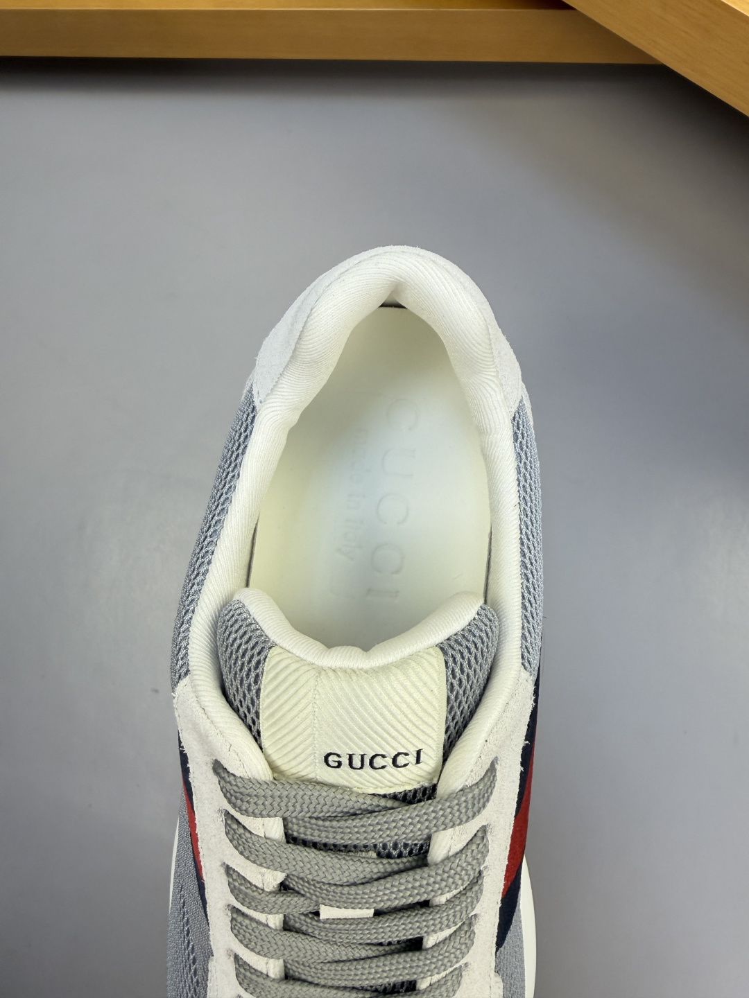 [Gucci] 구찌 프리미엄 스웨이드 & 메쉬 웹 스니커즈 신발