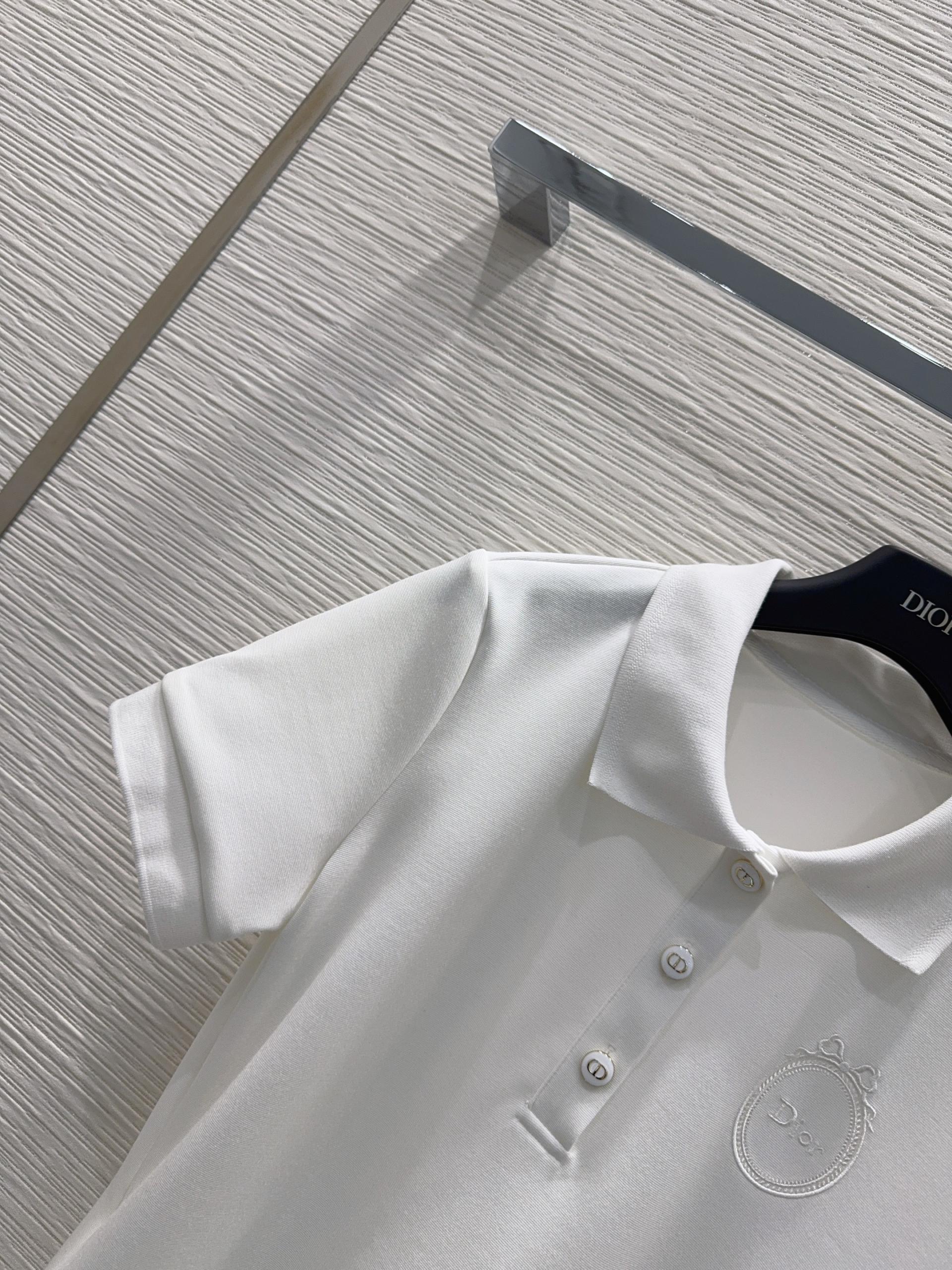 Dior CD 디올 레트로 스포츠 폴로 반팔 원피스 의류
