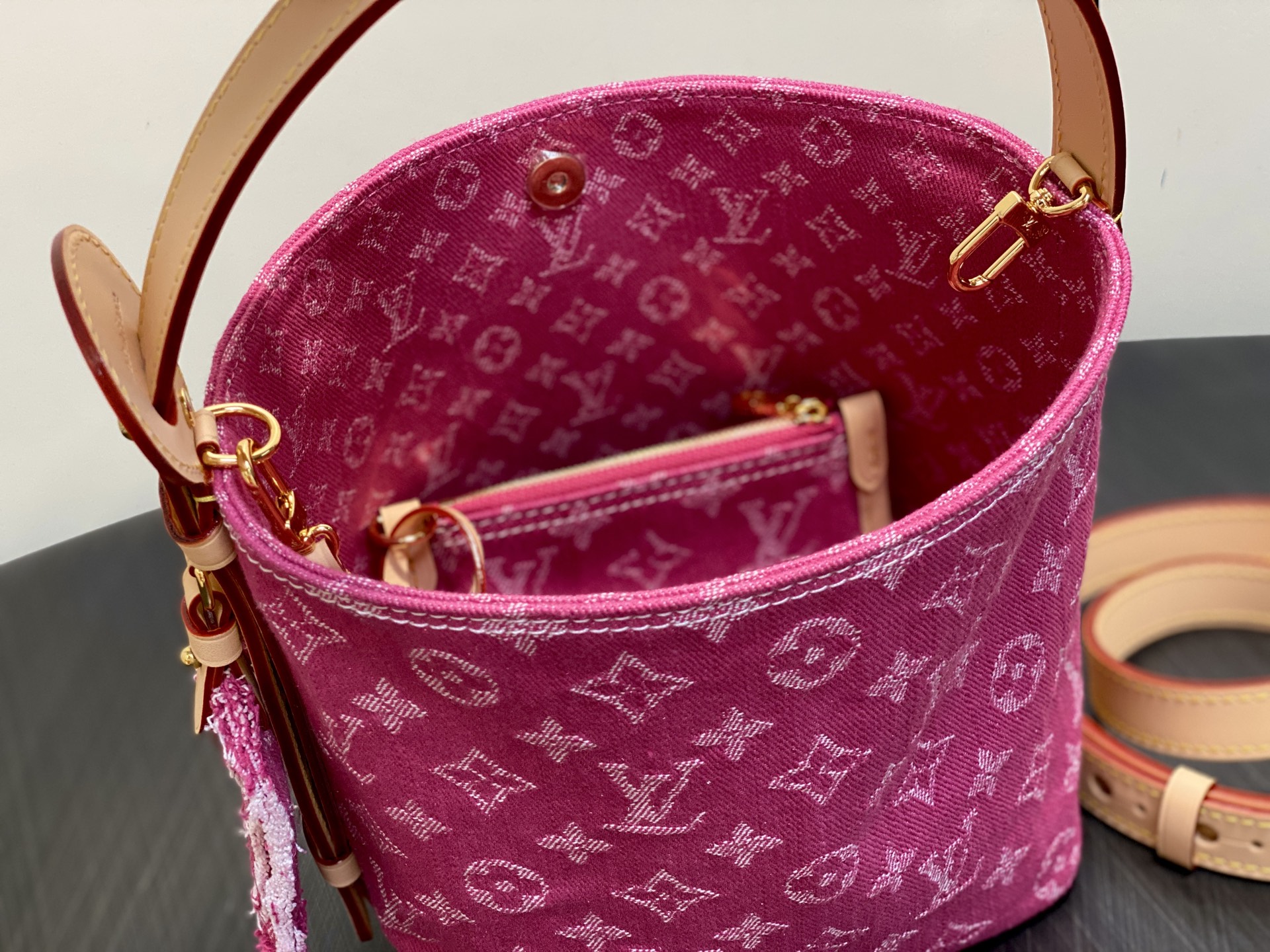 [Louis Vuitton] LV 루이비통 데님 랑데뷰 ALL IN BB 올 인 BB 버킷백 가방