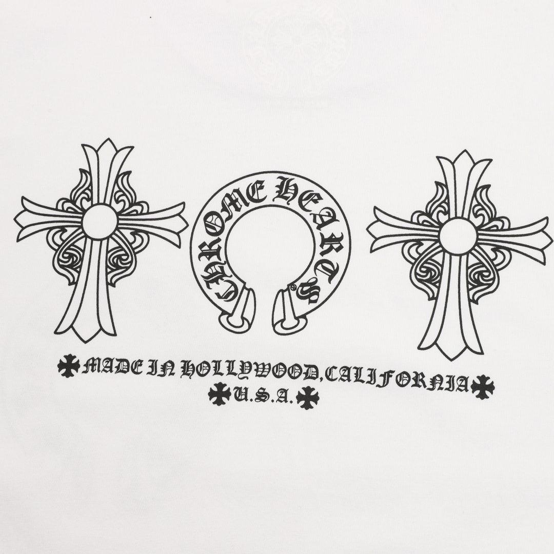 크롬하츠(CHROME HEARTS) 텅 그래픽 프린트 반팔 티셔츠 상의 의류 복제