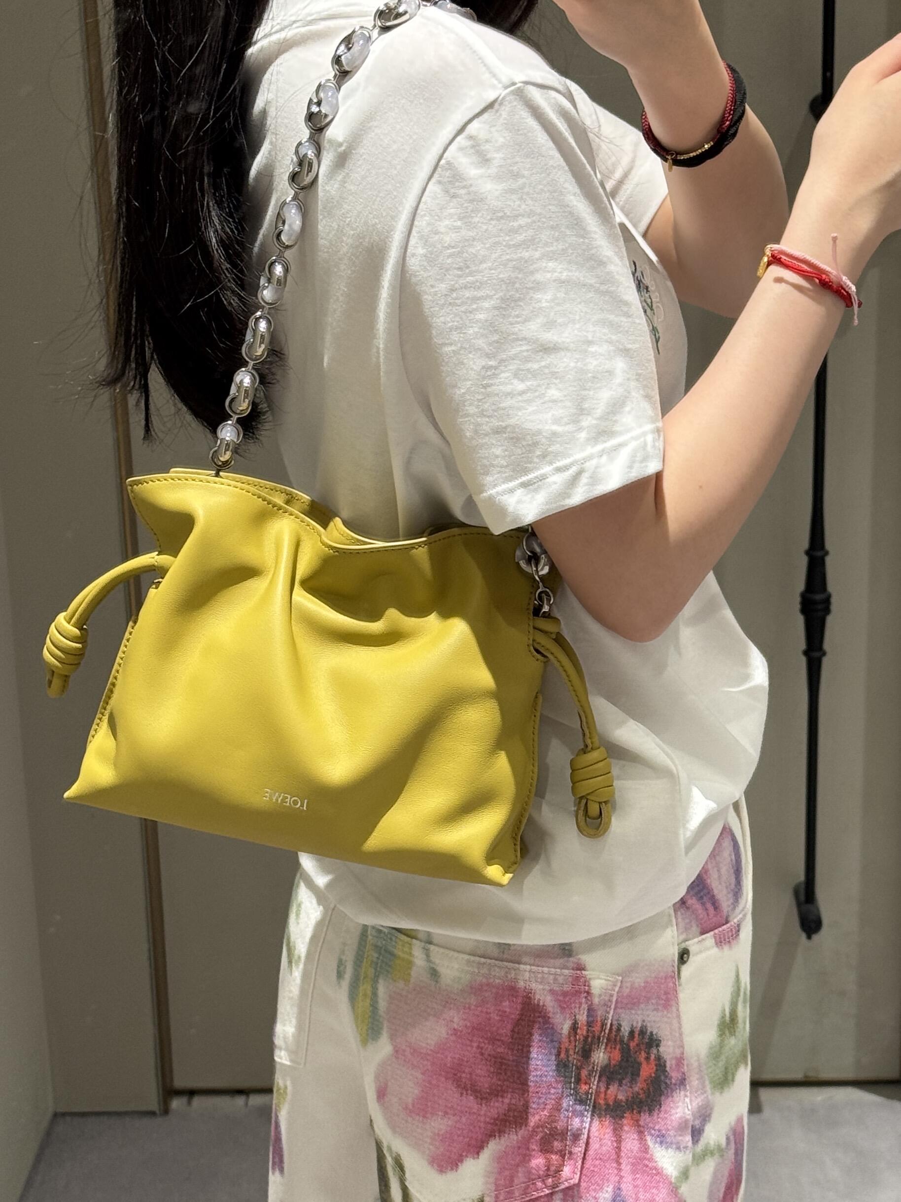 LOEWE 로에베 Flamenco 플라멩코 퍼스 나파 카프스킨 파우치 숄더백 가방