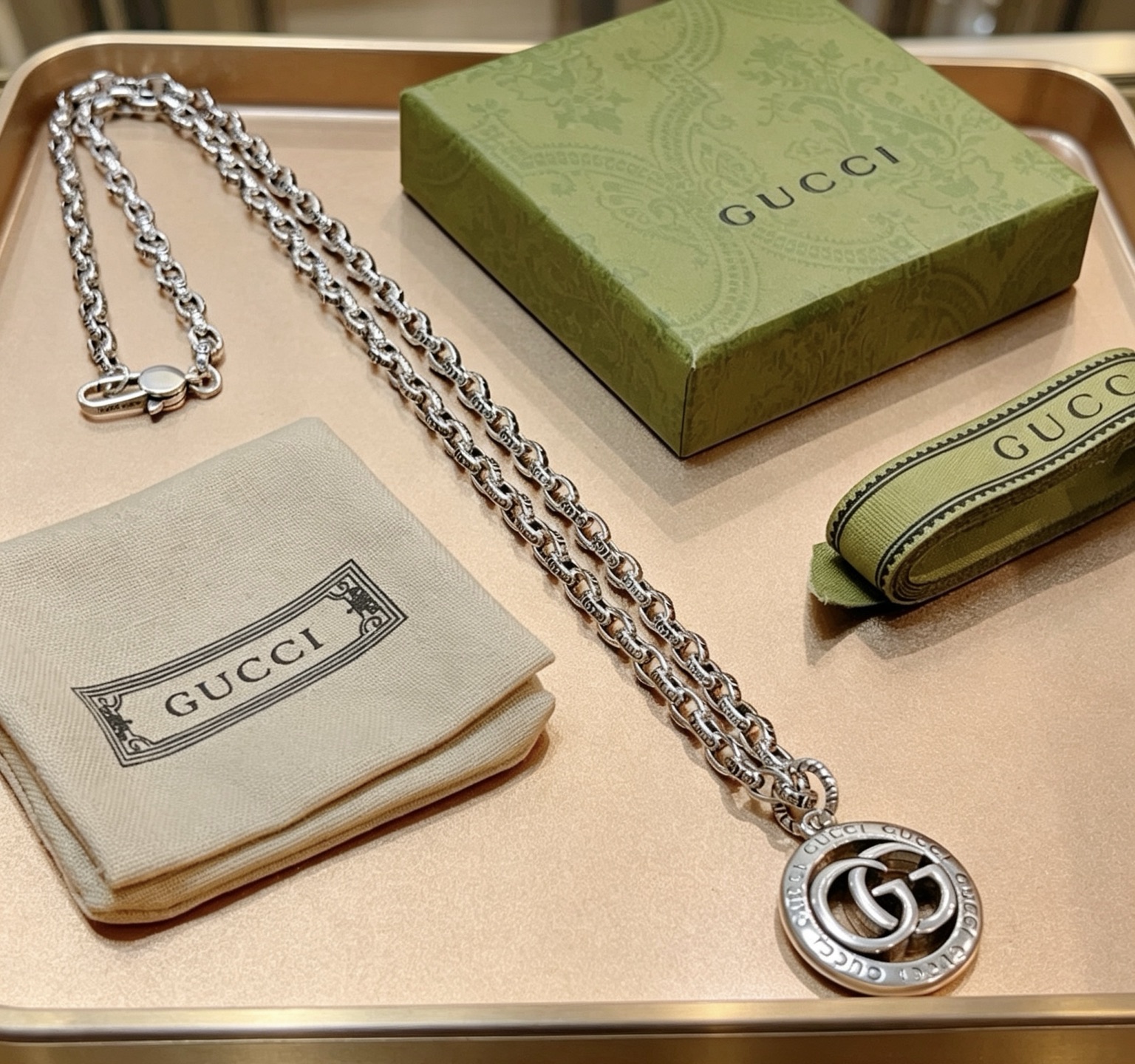 구찌(GUCCI) 빈티지 체인 목걸이 악세사리