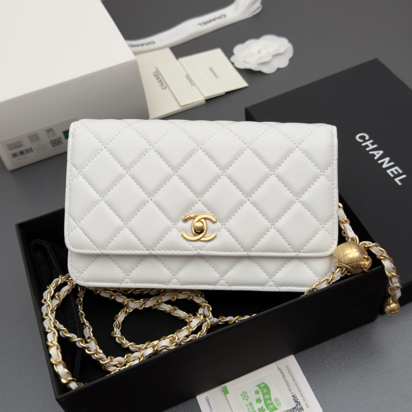 [Chanel] 샤넬 이탈리안 램스킨 클래식 체인 파우치/클러치 가방