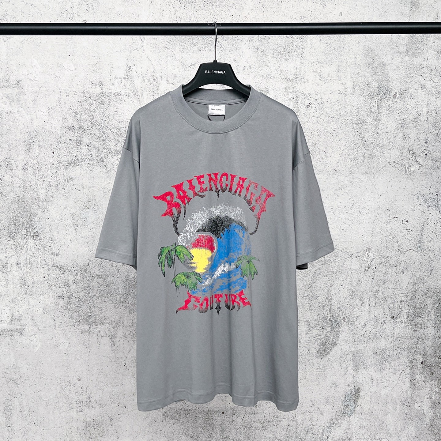 발렌시아가(BALENCIAGA) 하와이안 아트 프린트 반팔 티셔츠 의류