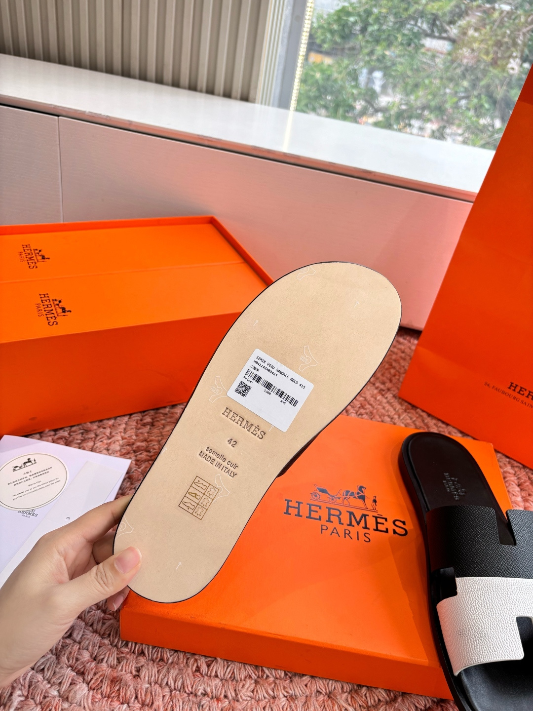 에르메스(HERMES) H 스트랩 슬리퍼 샌들 신발 복제
