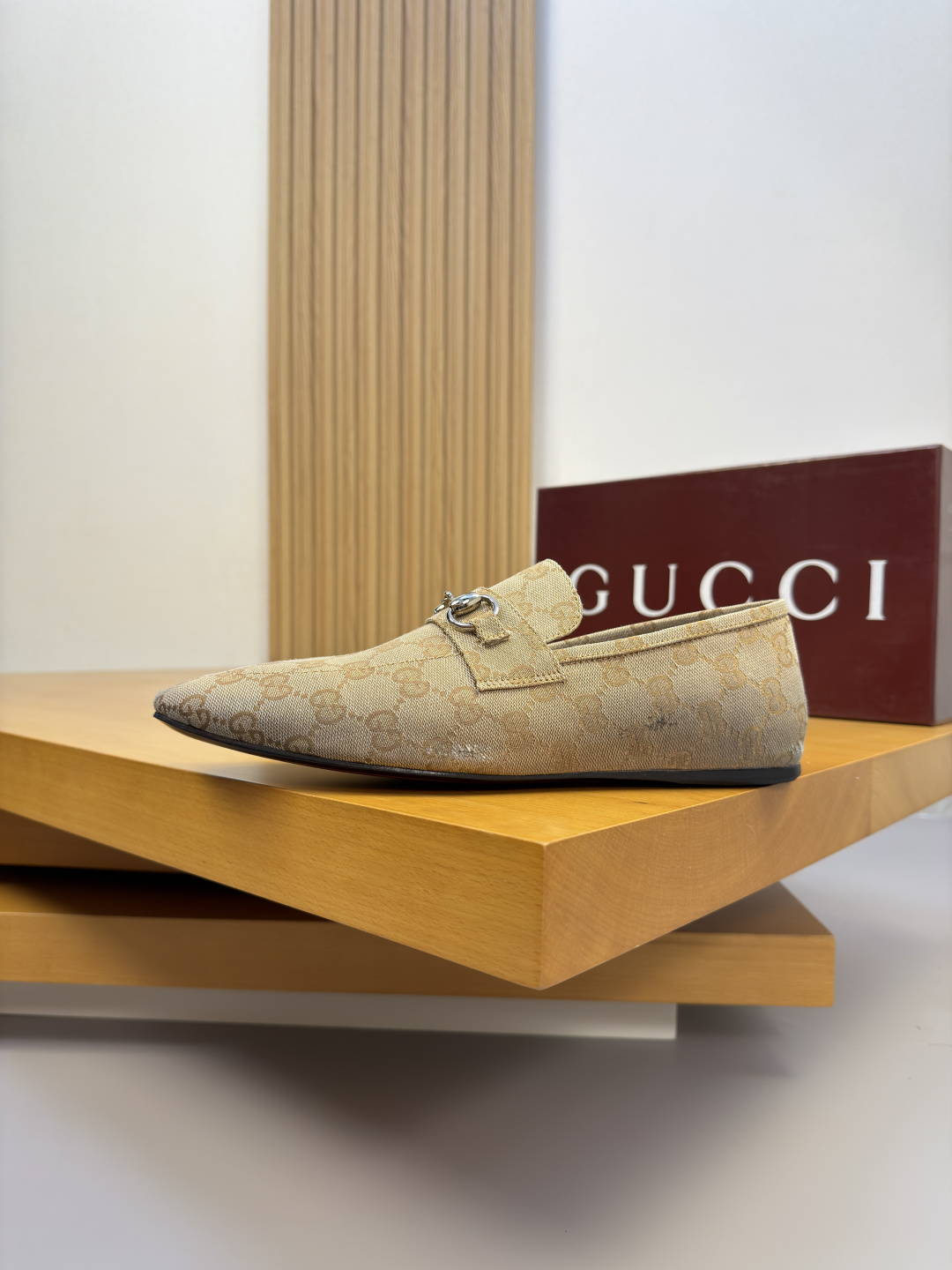 GUCCI 구찌 브랜드 패턴 빈티지 로퍼 구두 신발