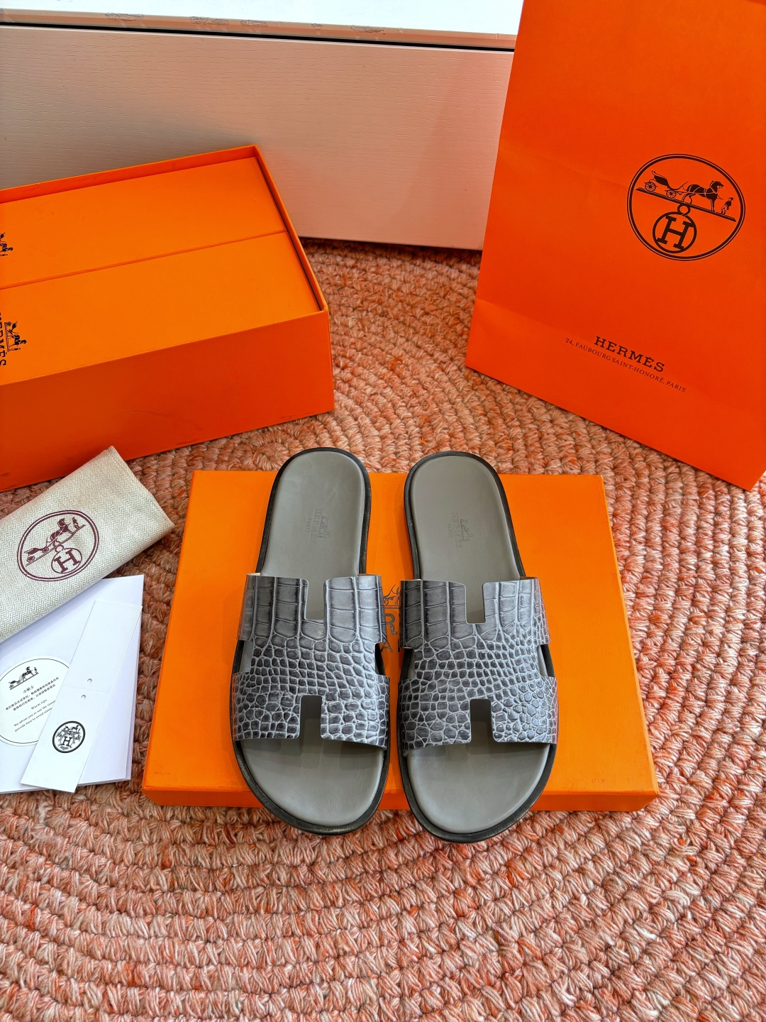에르메스(HERMES) H 스트랩 슬리퍼 샌들 신발