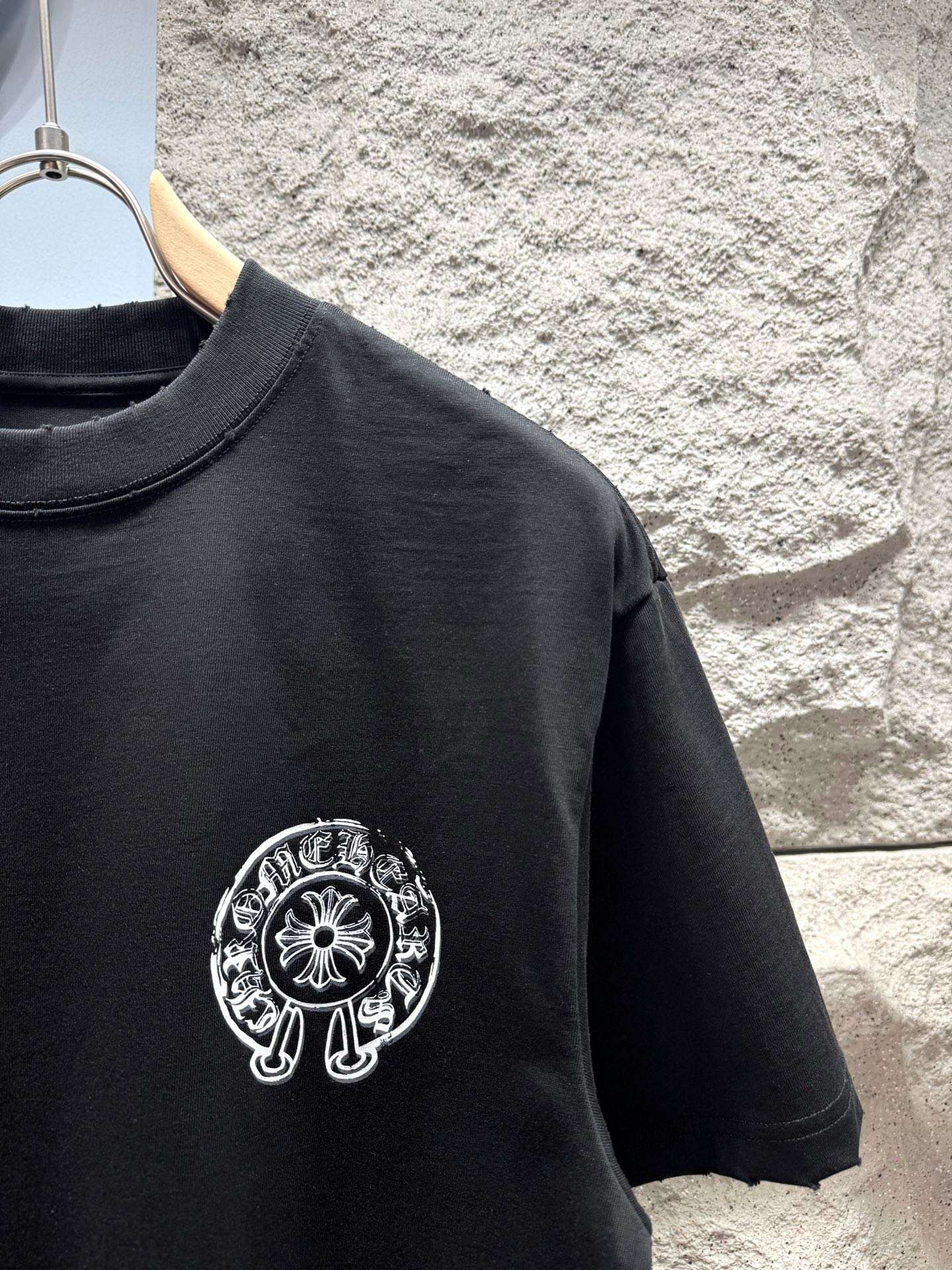 크롬하츠(CHROME HEARTS) 빈티지 호스슈 그래픽 반팔 티셔츠 상의 의류