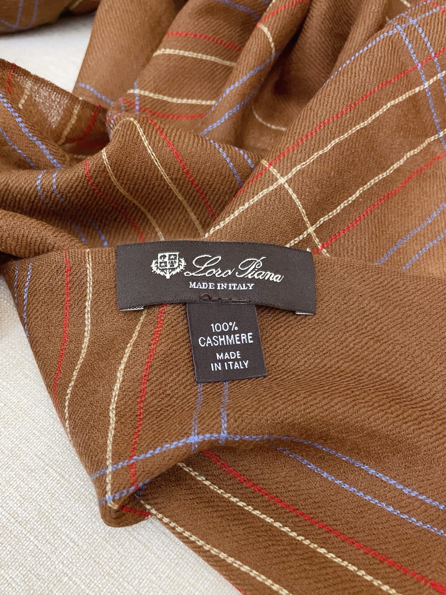 로로피아나(LORO PIANA) 배색 스트라이프 캐시미어 목도리 스카프