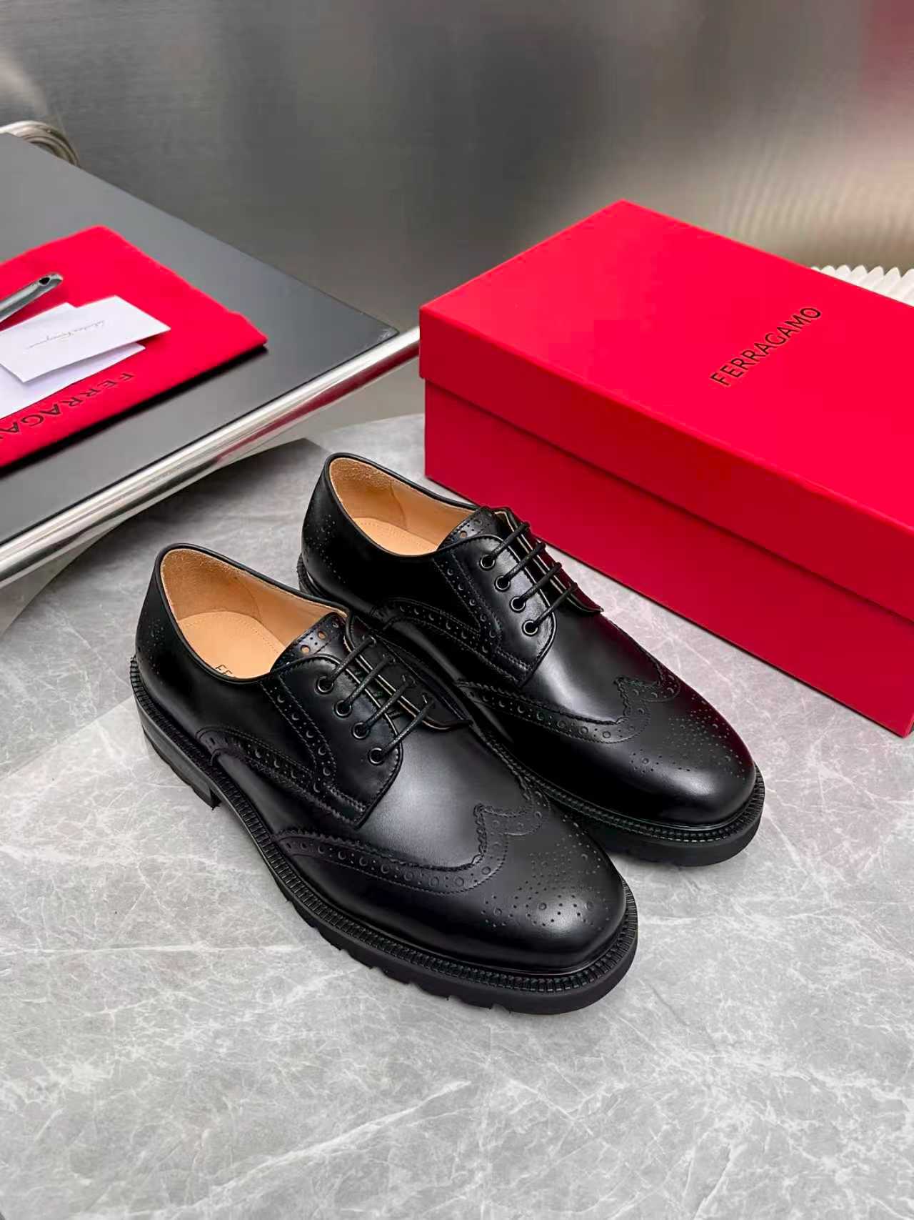 Ferragamo 페라가모 클래식 남성 더비 슈즈 구두 신발