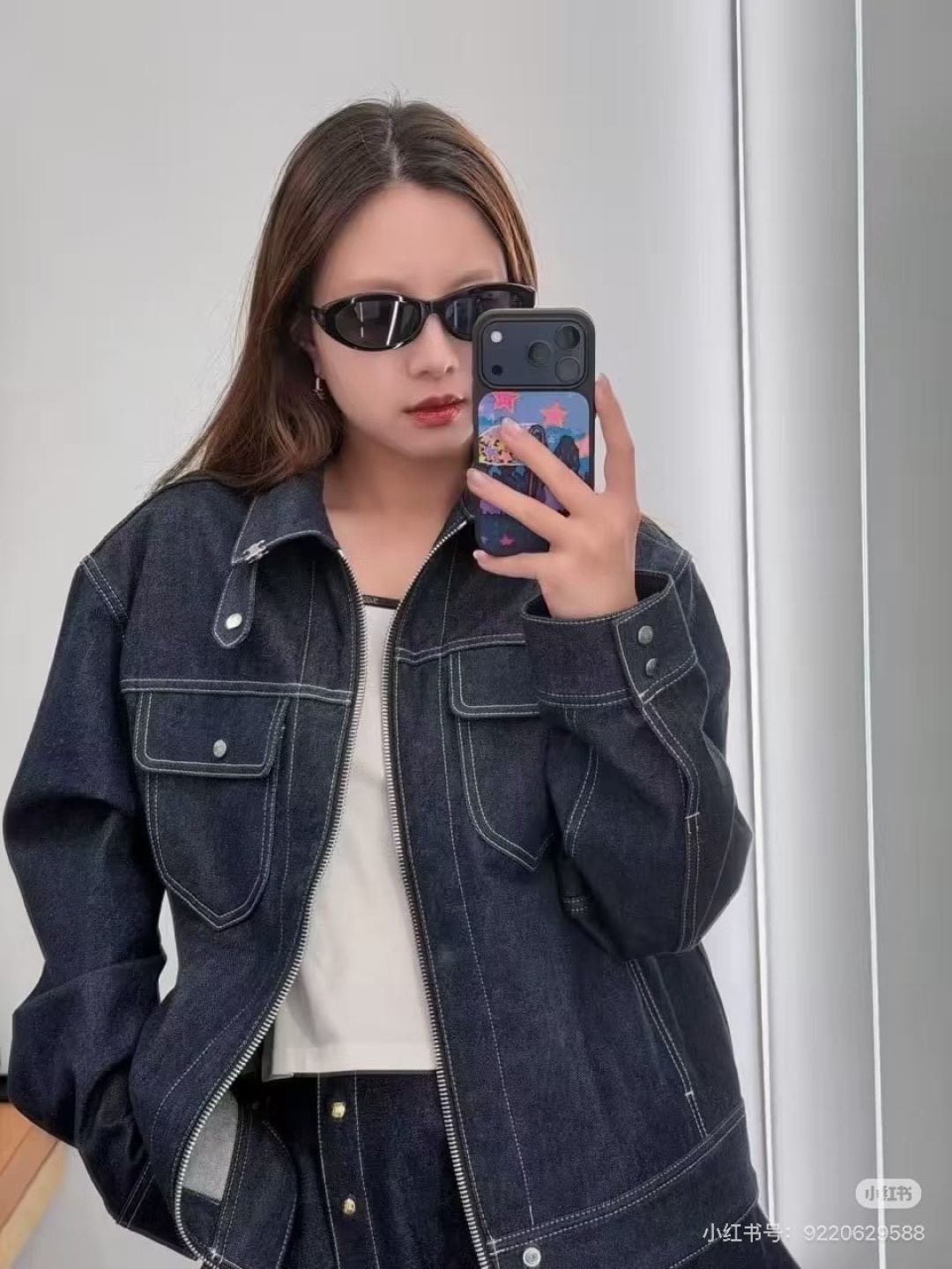셀린느(CELINE) 크롭 데님 집업 재킷 의류
