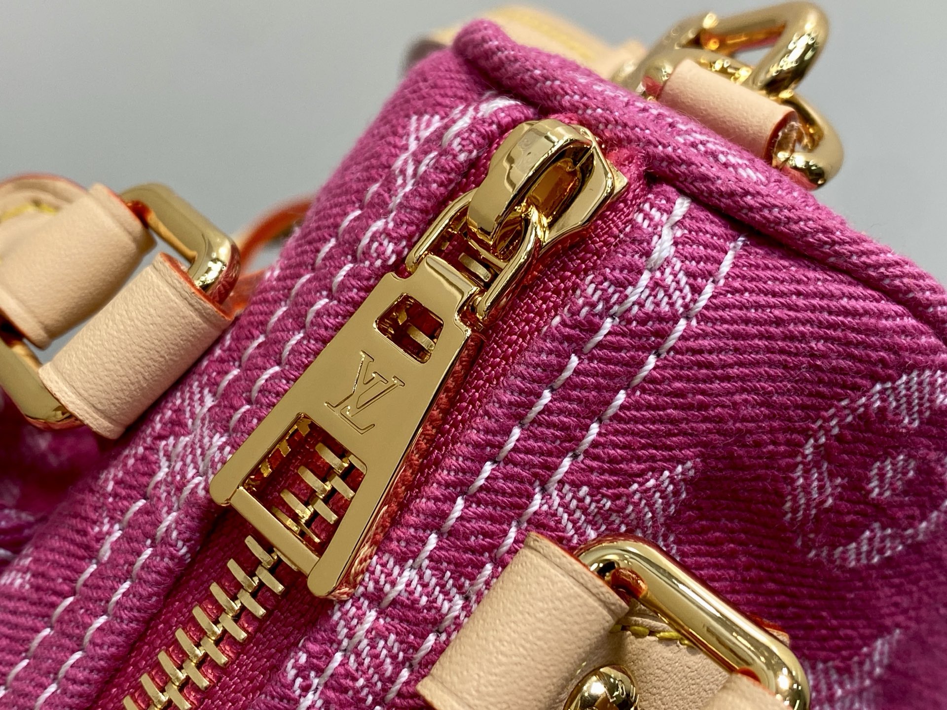 [Louis Vuitton] LV 루이비통 모노그램 데님 나노 스피디 (로즈 핑크) 가방