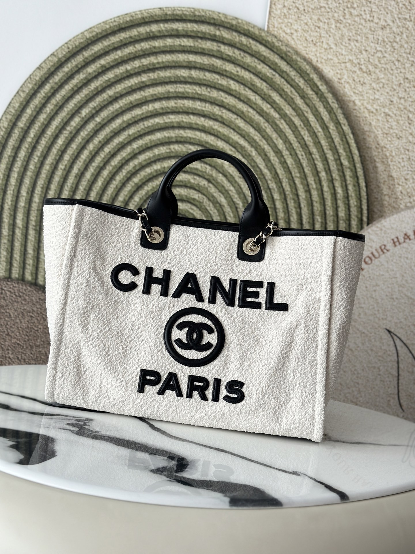 [Chanel] 샤넬 뉴 시즌 투인원 캔버스 쇼퍼 백 가방