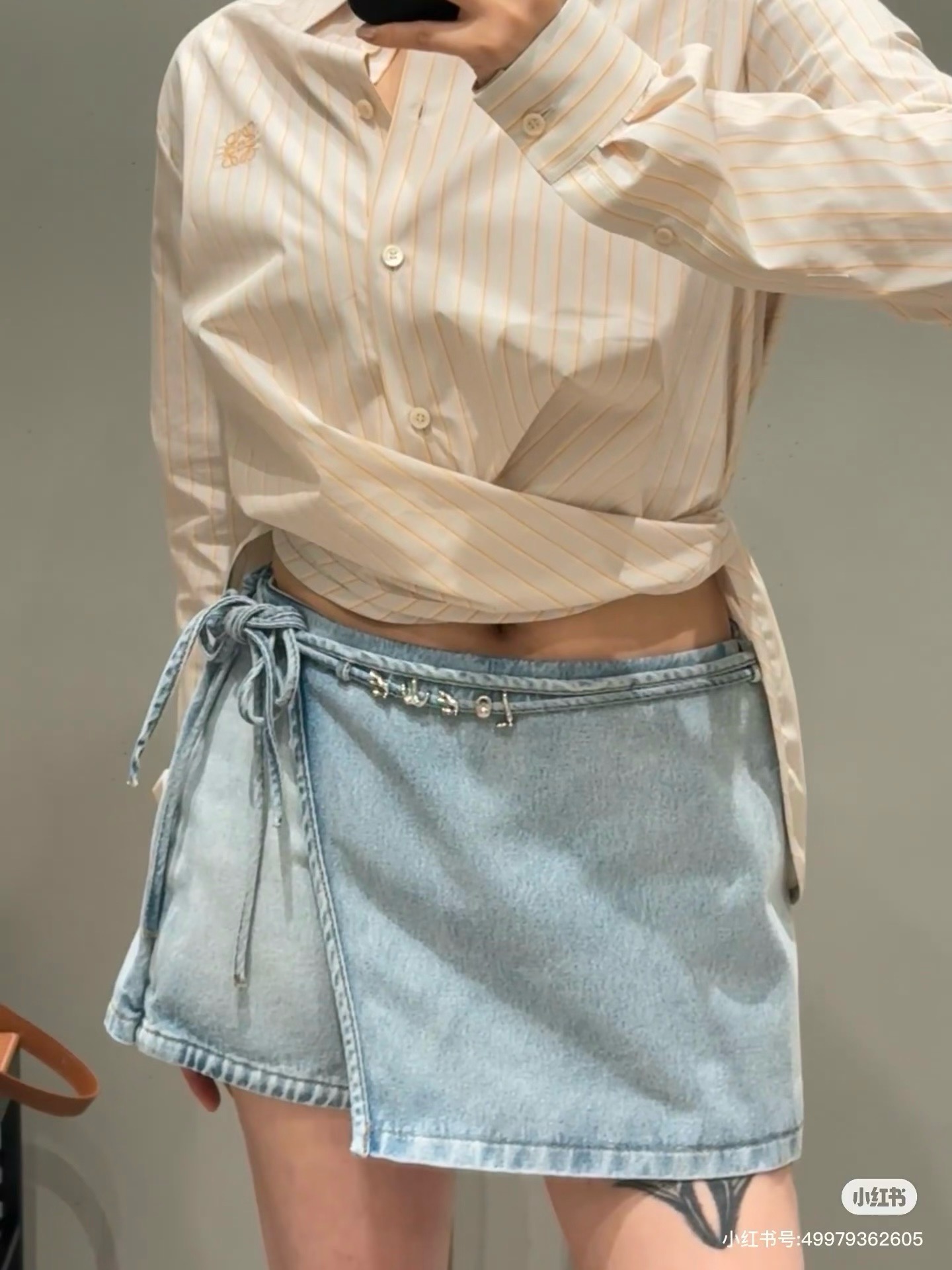 로에베(LOEWE) 비대칭 데님 스커트 팬츠 의류
