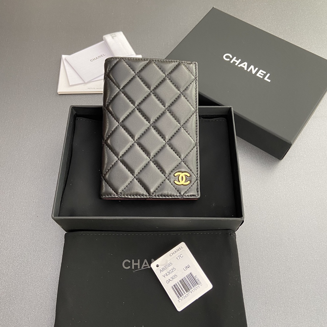 [Chanel] 샤넬 퀼팅 레더 패스포트 홀더/여권 지갑