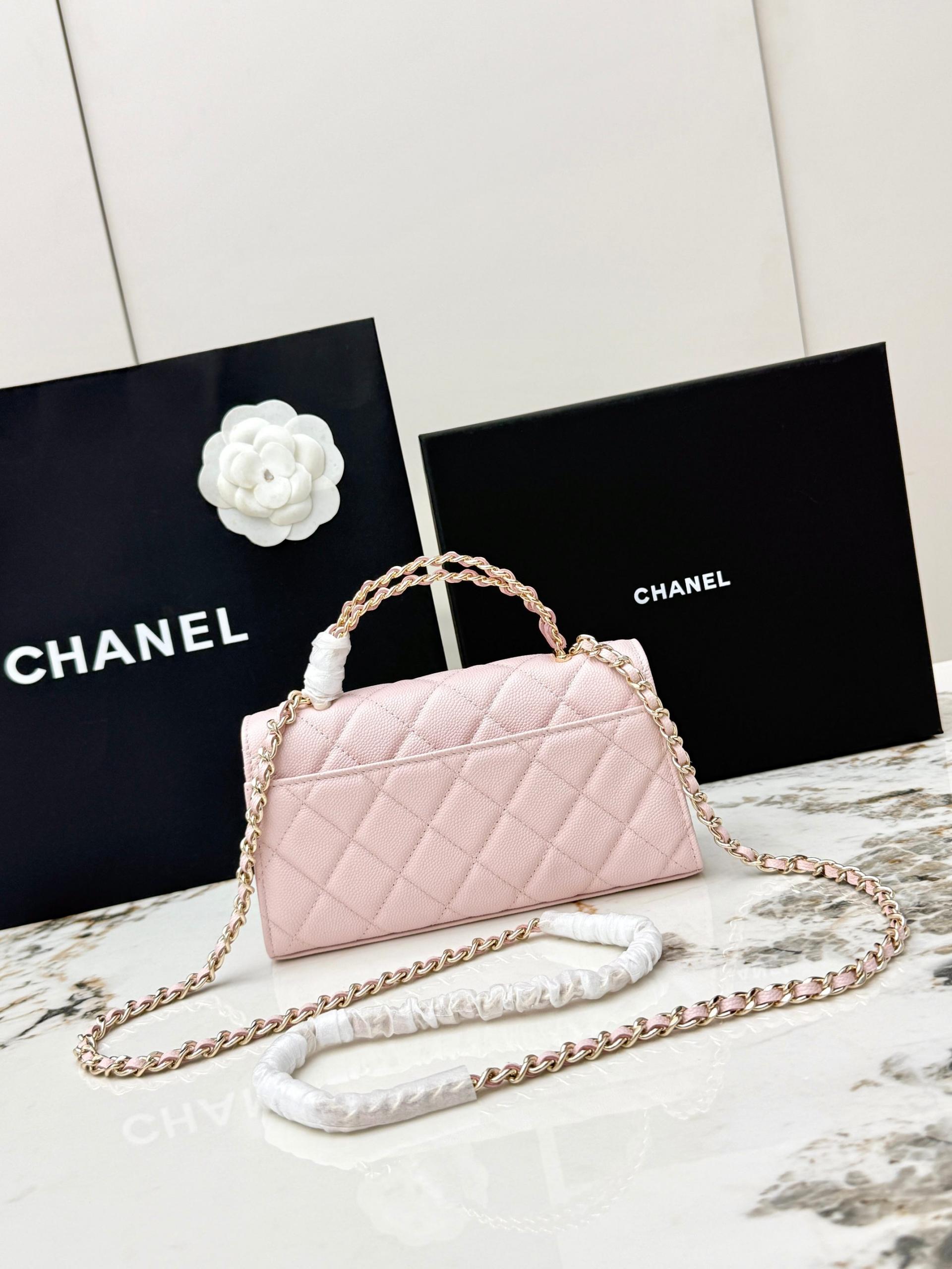 Chanel 25S 샤넬 캐비어 카우레더 Kelly 핸들백 가방
