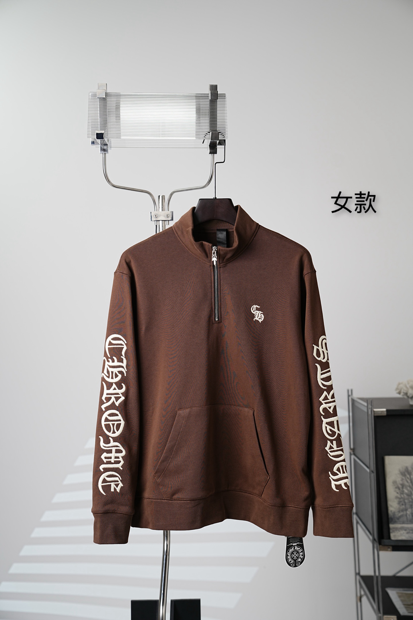크롬하츠(CHROME HEARTS) 자수 하프집업 맨투맨 상의 의류