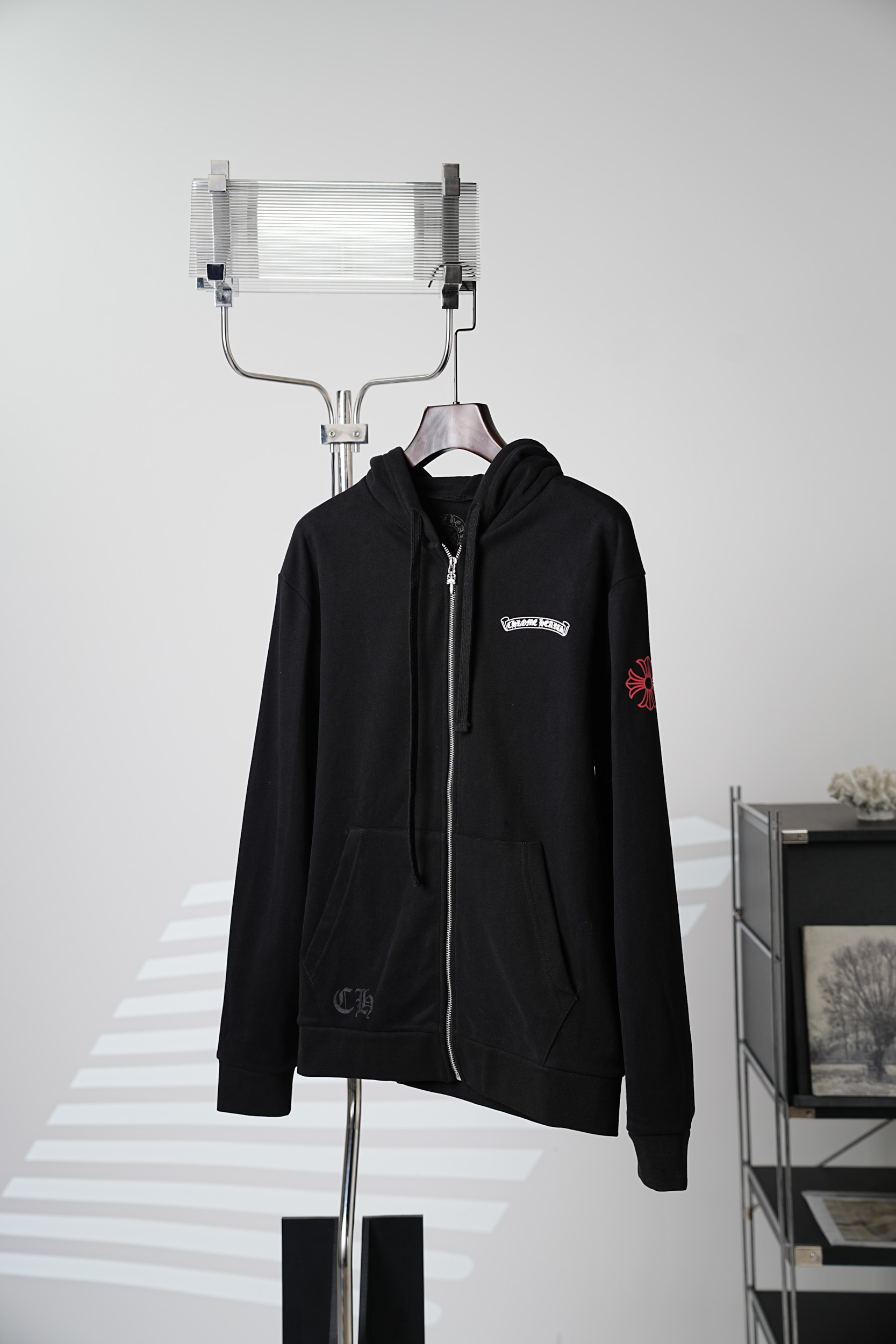 크롬하츠(CHROME HEARTS) 로고 프린트 후드 집업 상의 의류