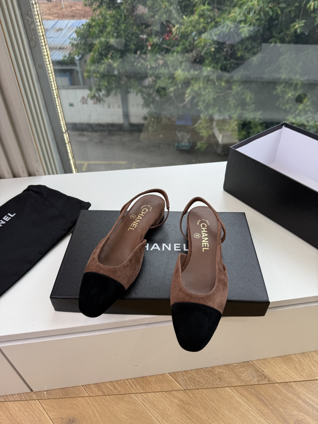 샤넬(CHANEL) 메리제인 슬링백 플랫 신발