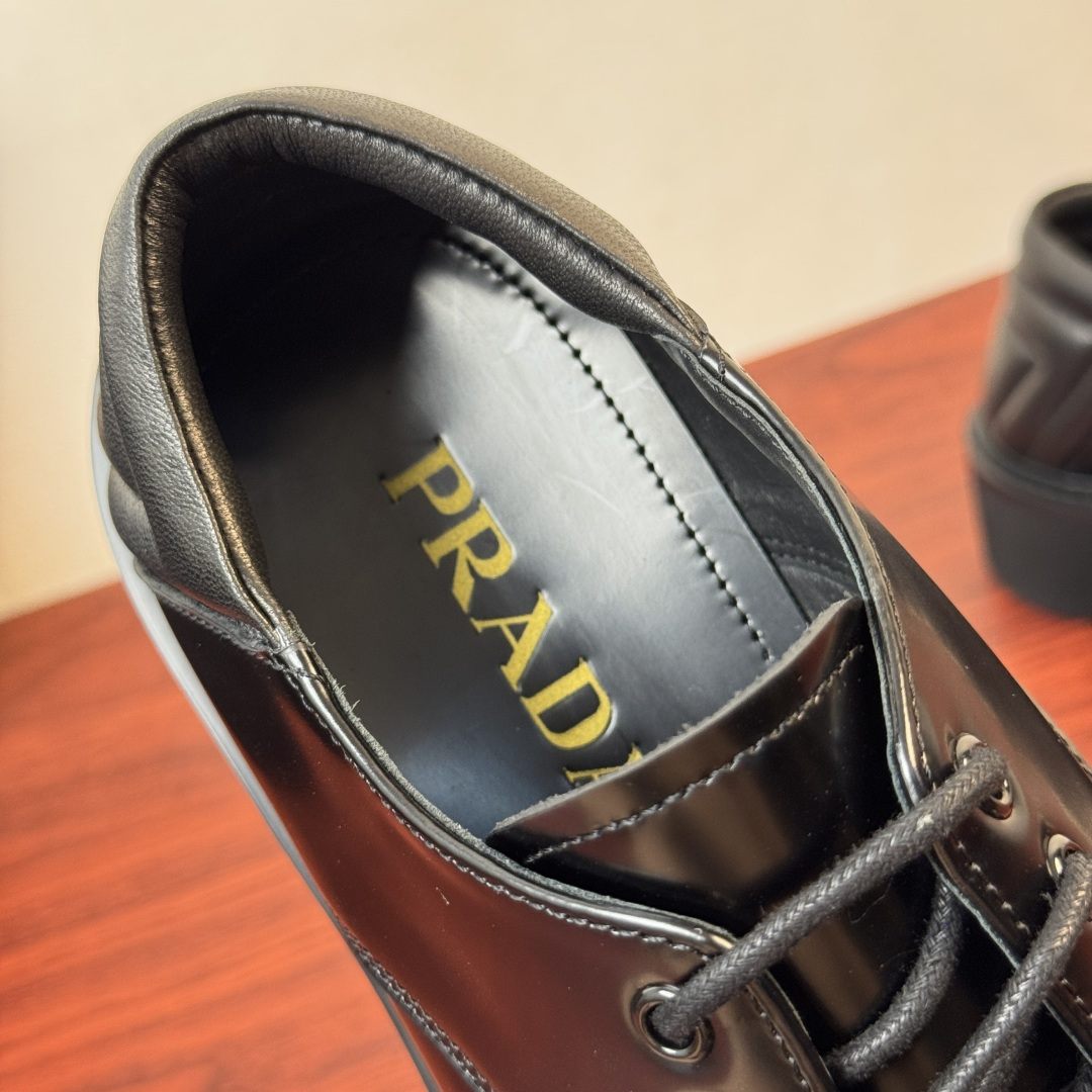 PRADA 프라다 투웨이 가죽 더비 슈즈 구두 신발