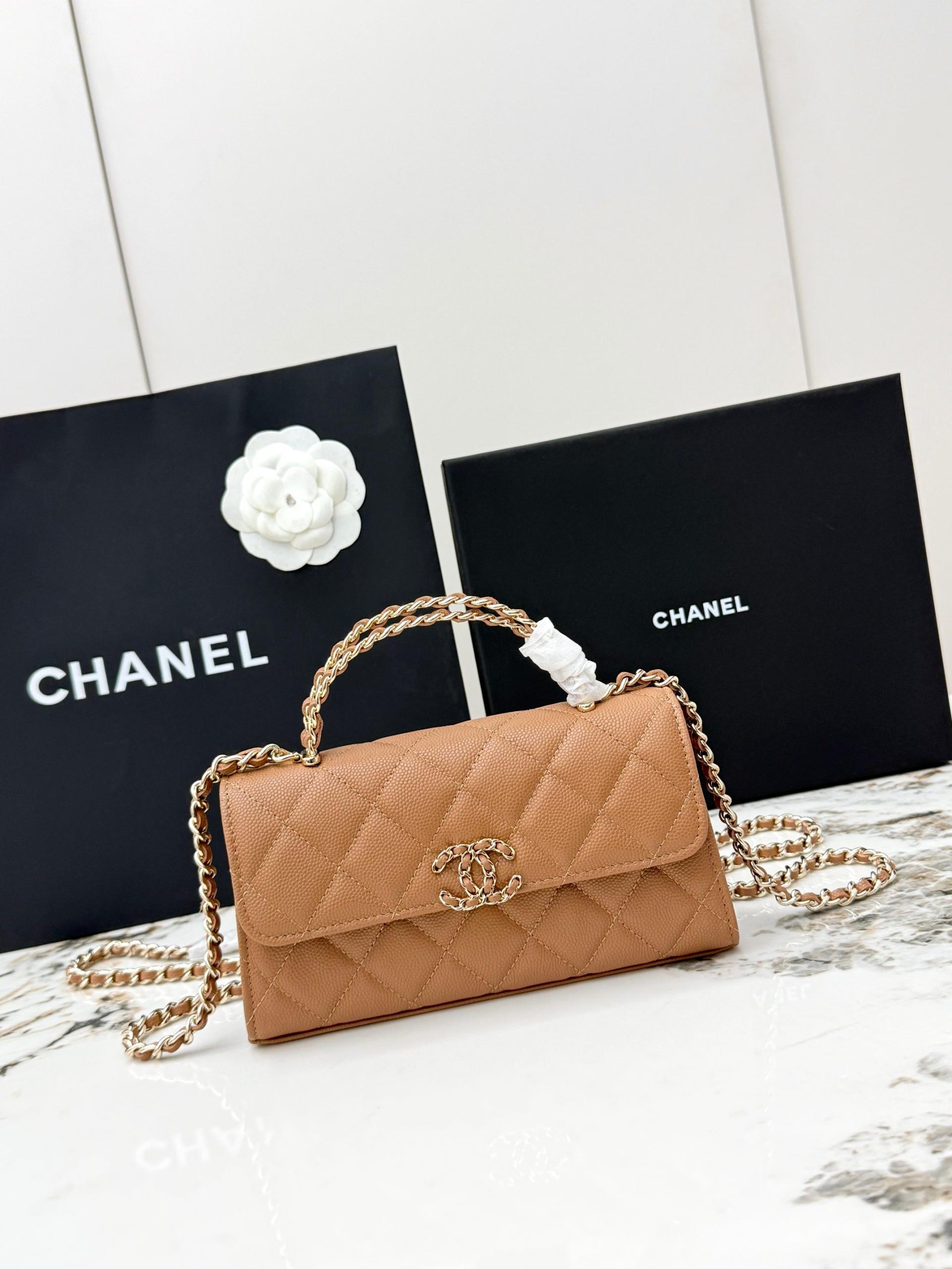 Chanel 25S 샤넬 캐비어 카우레더 Kelly 핸들백 가방